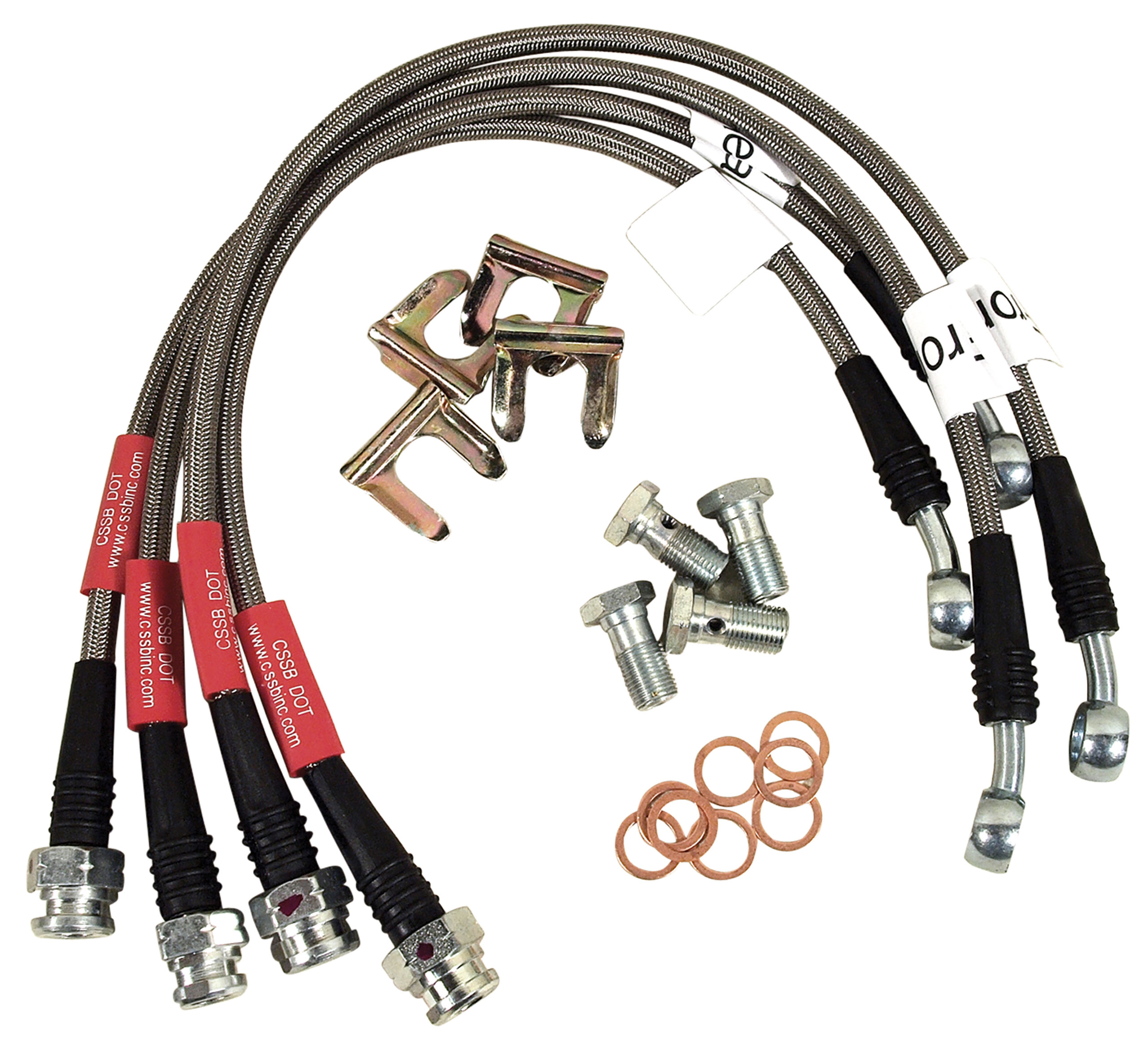 C6 20052013 Chevrolet Corvette Brake Line Kit. Braided Stainless Steel