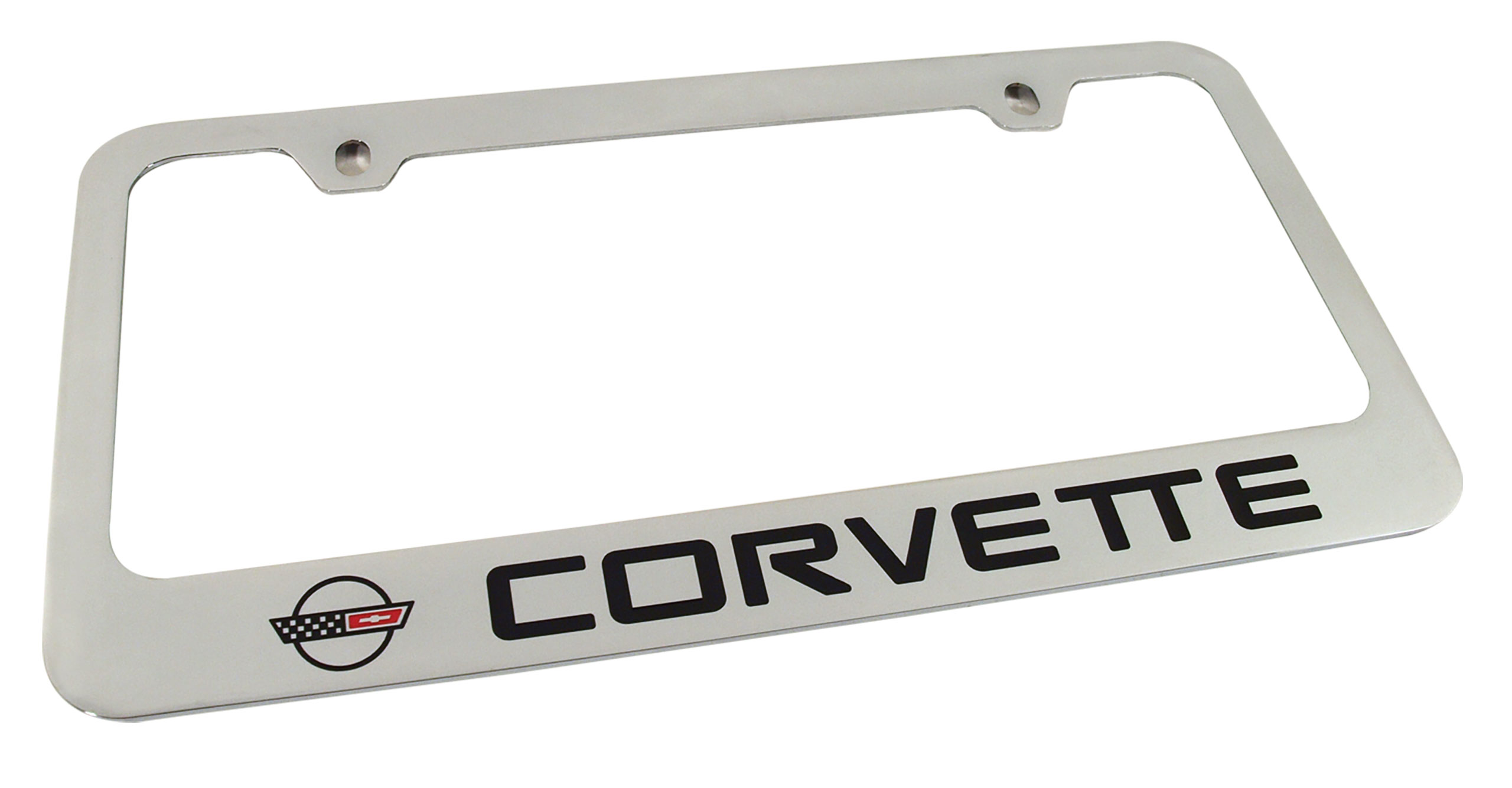 C4 1984-1996 Chevrolet Corvette License Frame - Chrome with C4 Logo & Script - CA