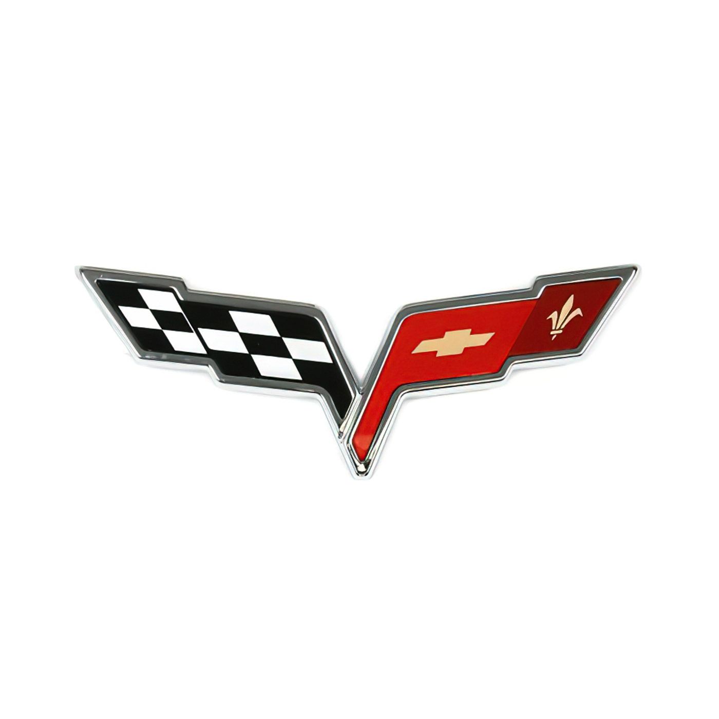 C6 2008-2013 Chevrolet Corvette Front Bumper Emblem Chrome - Cross Flag ...