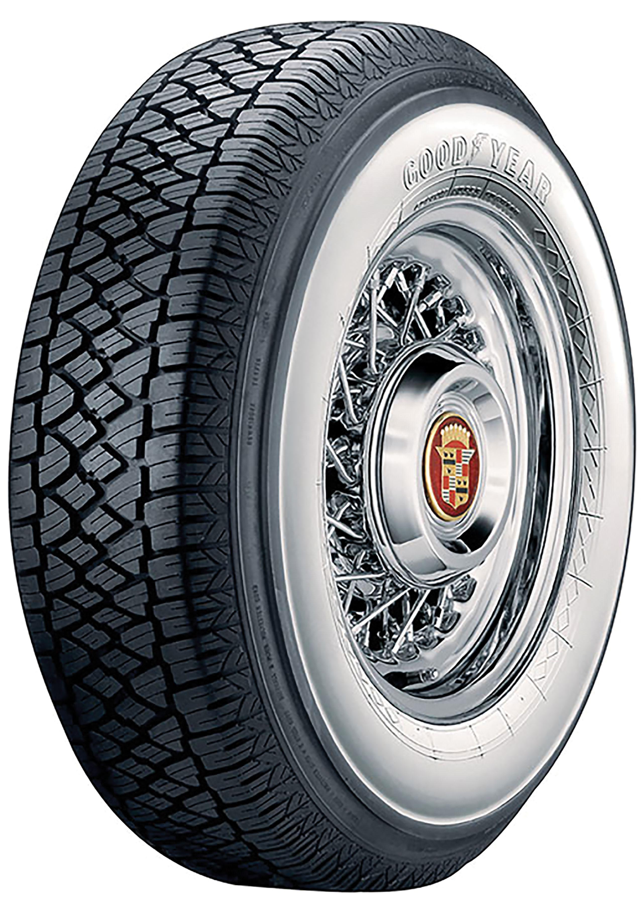 C1 1956-1961 Chevrolet Corvette Tire. Goodyear Classic Radial P205/75 R15 - 2 3/4 Inch White Wall - Goodyear Tires