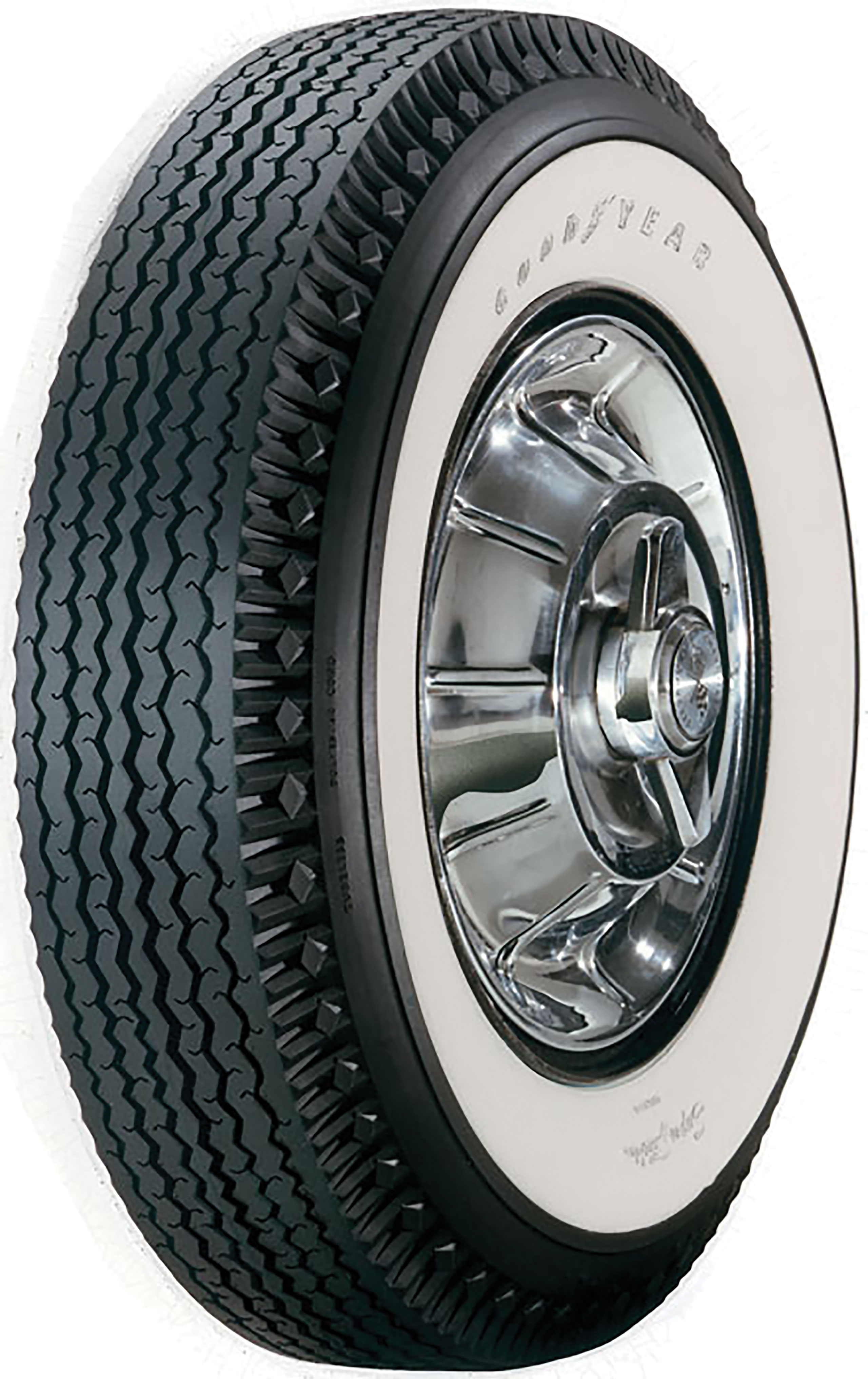 C1 1956-1960 Chevrolet Corvette Tire. Goodyear 6.70 X 15 - 4 Ply Poly - 2 11/16 Inch White Wall - Goodyear Tires