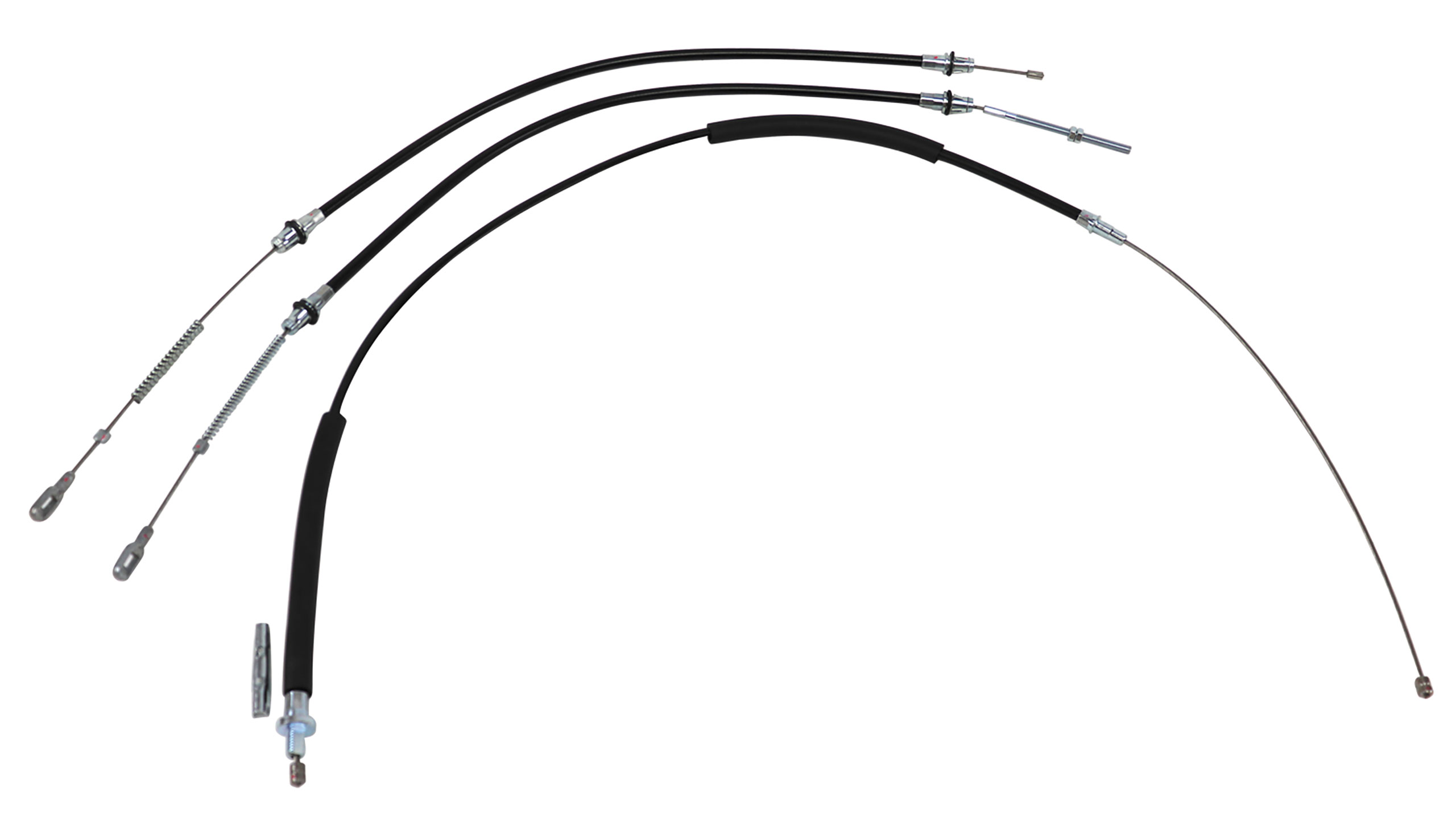 C4 1984-1987 Chevrolet Corvette Park Brake Cable Kit - Front and Rear - 3pcs - CA