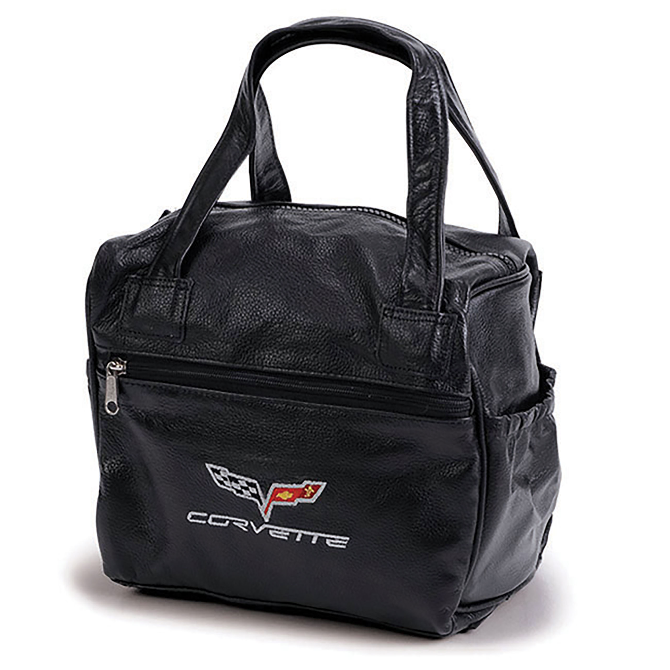 C6 2005-2013 Chevrolet Corvette Leather Car Kit - W/C6 Logo & Script - Black - Auto Accessories of America