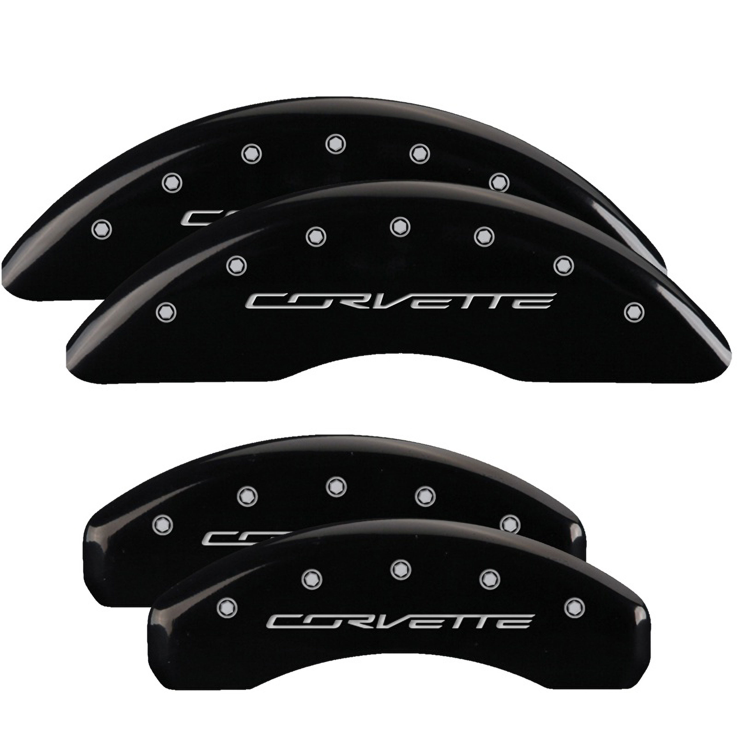 C7 2014-2019 Chevrolet Corvette 4pc Caliper Cover Set For JL9 or J55 Brakes - Choose Application, Color, And Logo - MGP Caliper Covers