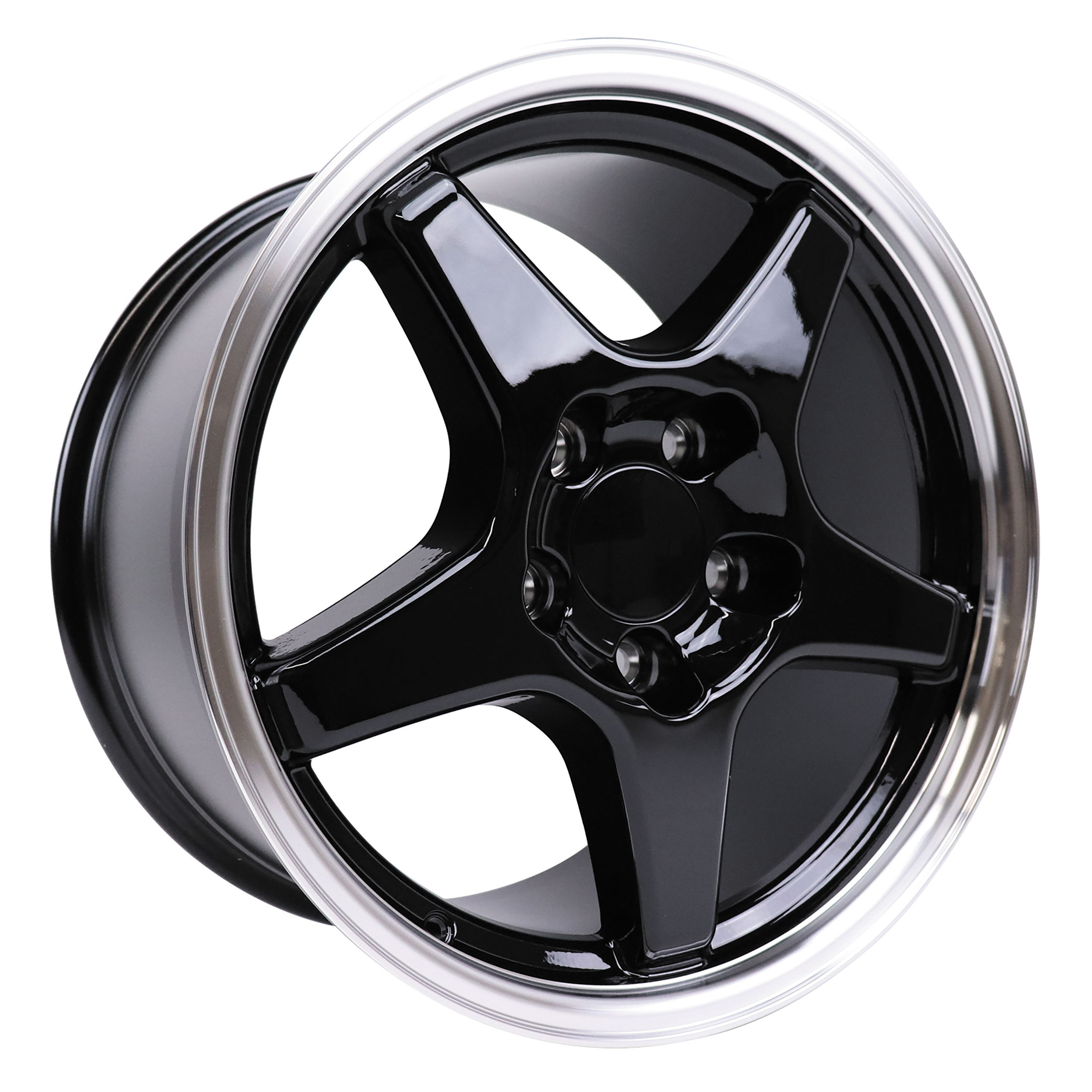 C4 1988-1996 Chevrolet Corvette ZR1 Style Replica Wheel - Black Machined Lip 17X9.5 - Auto Accessories of America