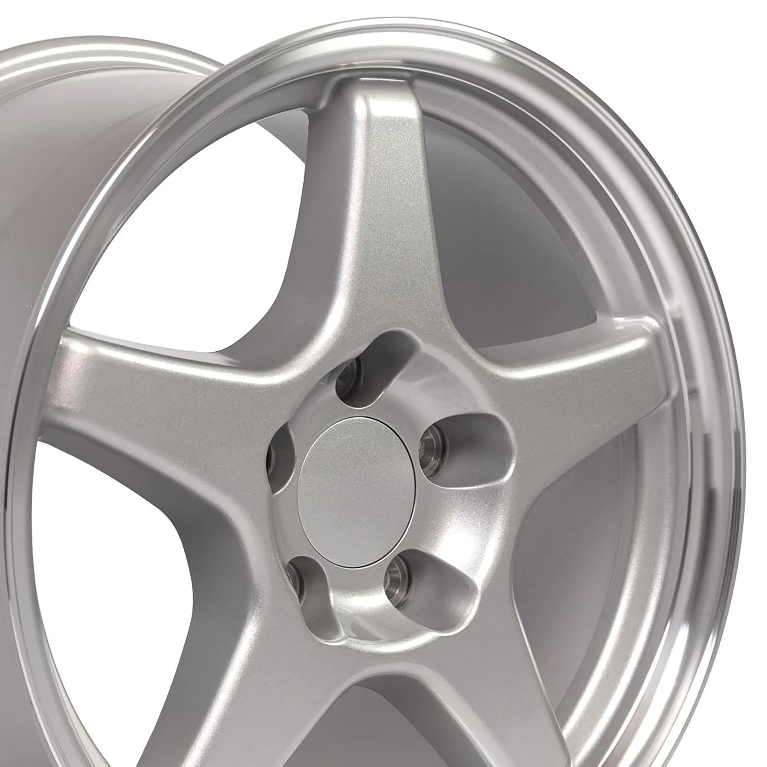 C4 1988-1996 Chevrolet Corvette ZR1 Style Wheel Set - Silver Staggered Fitment - Auto Accessories of America