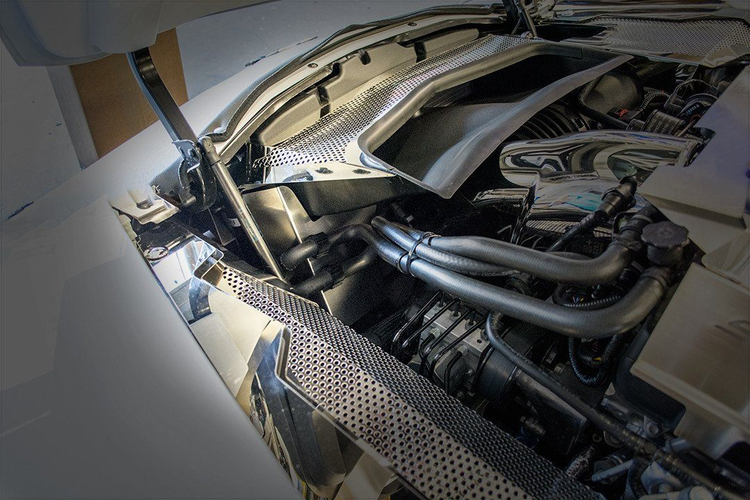 C7 2014-2019 Chevrolet Corvette Gloss Hydro Carbon Z51/Z06 Fan Shroud Cover - American Car Craft