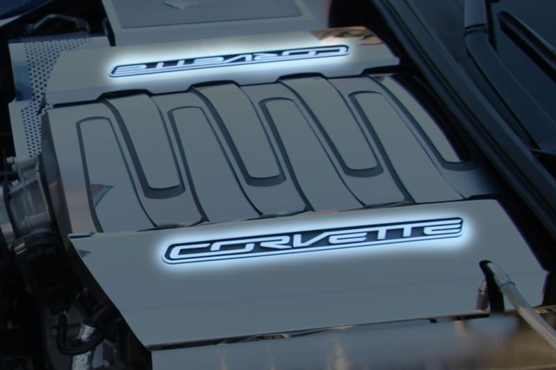 C7 2014-2019 Chevrolet Corvette Gloss Hydro Carbon Lettering Fuel Rail inserts - American Car Craft