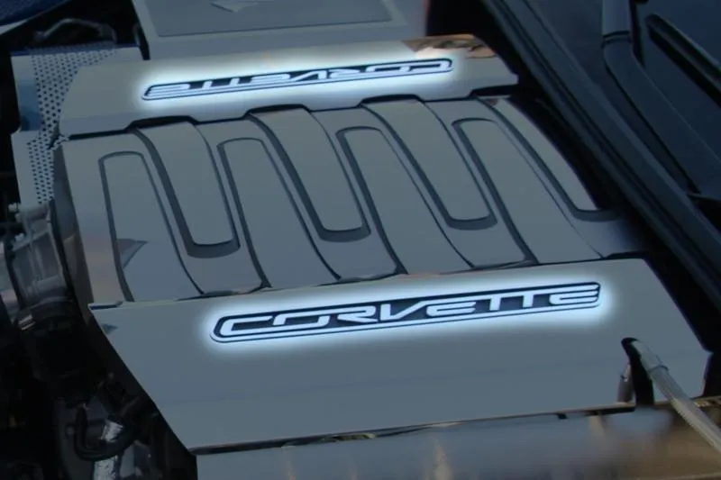 C7 2014-2019 Chevrolet Corvette Matte Hydro Carbon Lettering Fuel Rail inserts - American Car Craft