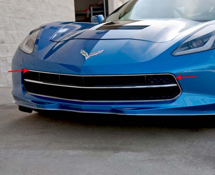 C7 2014-2019 Chevrolet Corvette Matte Hydro Carbon Front Grille Trim Ring - American Car Craft
