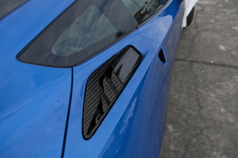 C7 2014-2019 Chevrolet Corvette Matte Hydro Carbon Rear Quarter Vent Set Z06 Style 10pc - American Car Craft