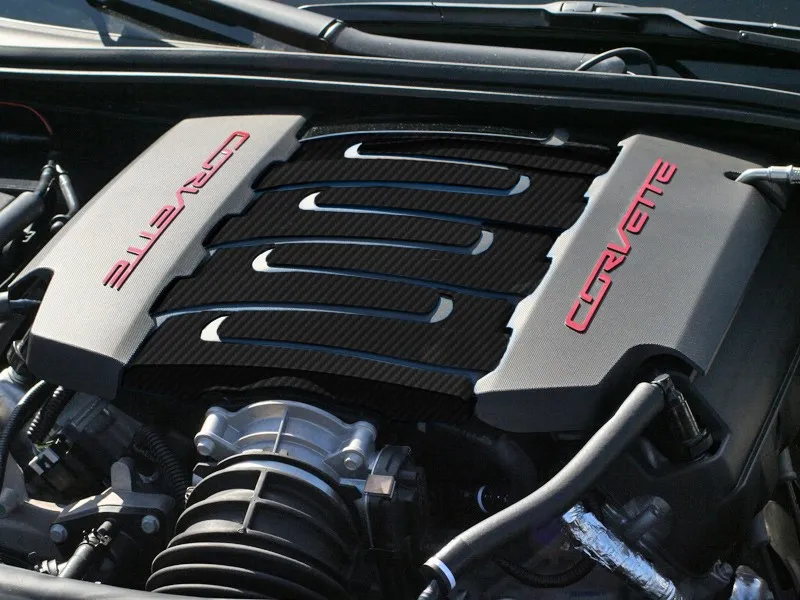 C7 2014-2019 Chevrolet Corvette Matte Hydro Carbon Plenum Cover 9pc - American Car Craft