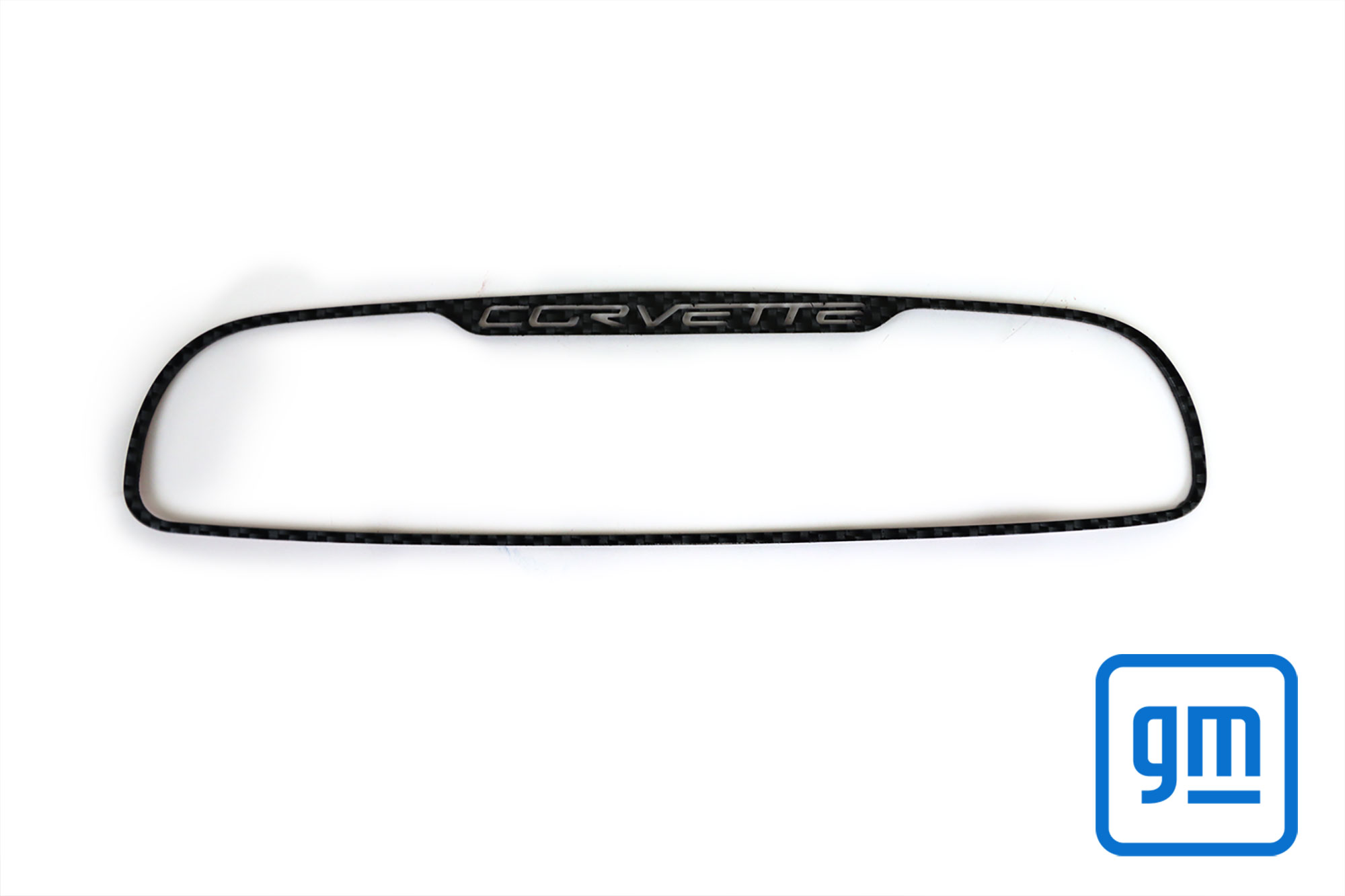 C6 2005-2013 Chevrolet Corvette Gloss Hydro Carbon Rear View Mirror Trim W/Auto Dim & Corvette Script - American Car Craft