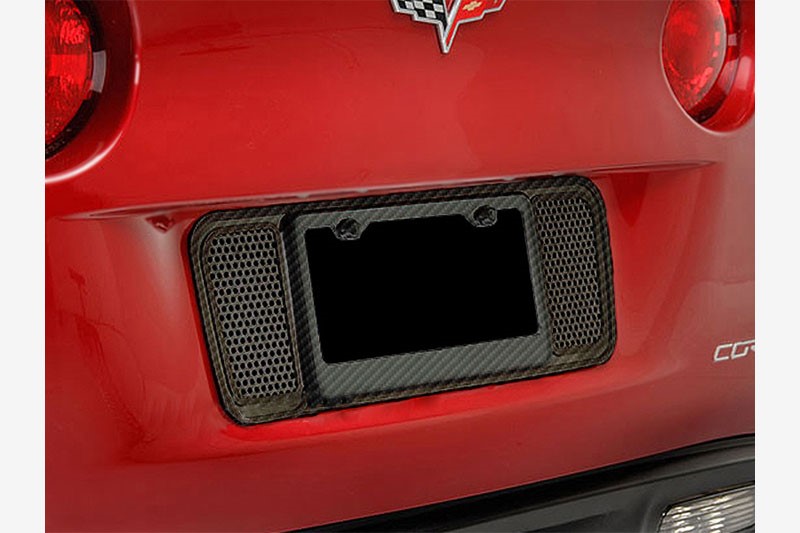 C6 2005-2013 Chevrolet Corvette Gloss Hydro Carbon Tag Back Perforated S/S Style - American Car Craft