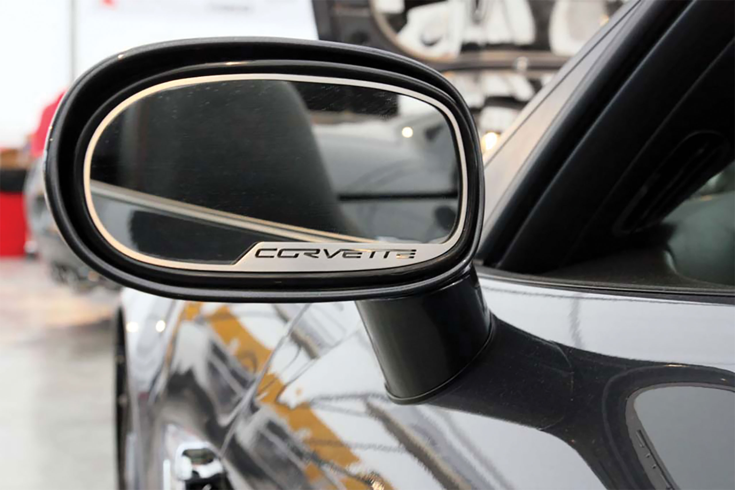 C6 2005-2013 Chevrolet Corvette Style Side View Mirror Trim 2pc [Auto-Dim] - American Car Craft
