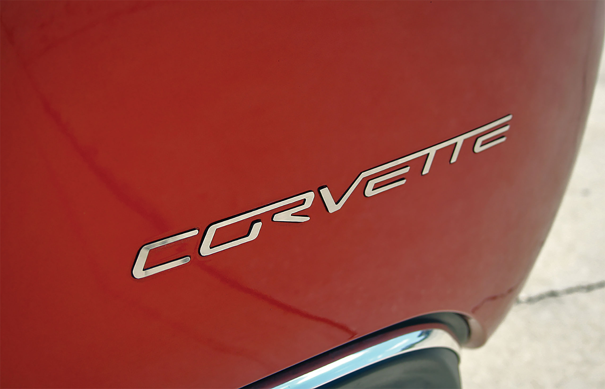 C6 2005-2013 Chevrolet Corvette Rear Bumper Letters, Polished CORVETTE Letters - American Car Craft