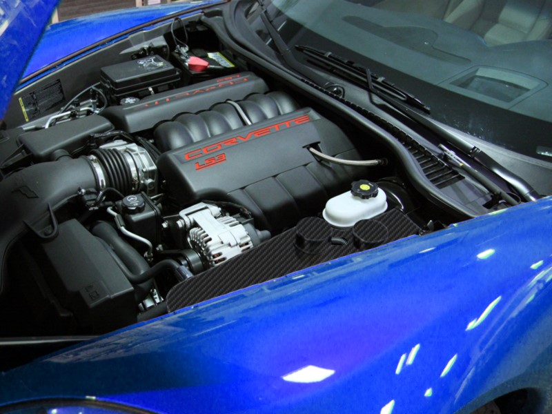 C6 2005-2013 Chevrolet Corvette Matte Hydro Carbon Water Tank Cover W/Caps Automatic - American Car Craft