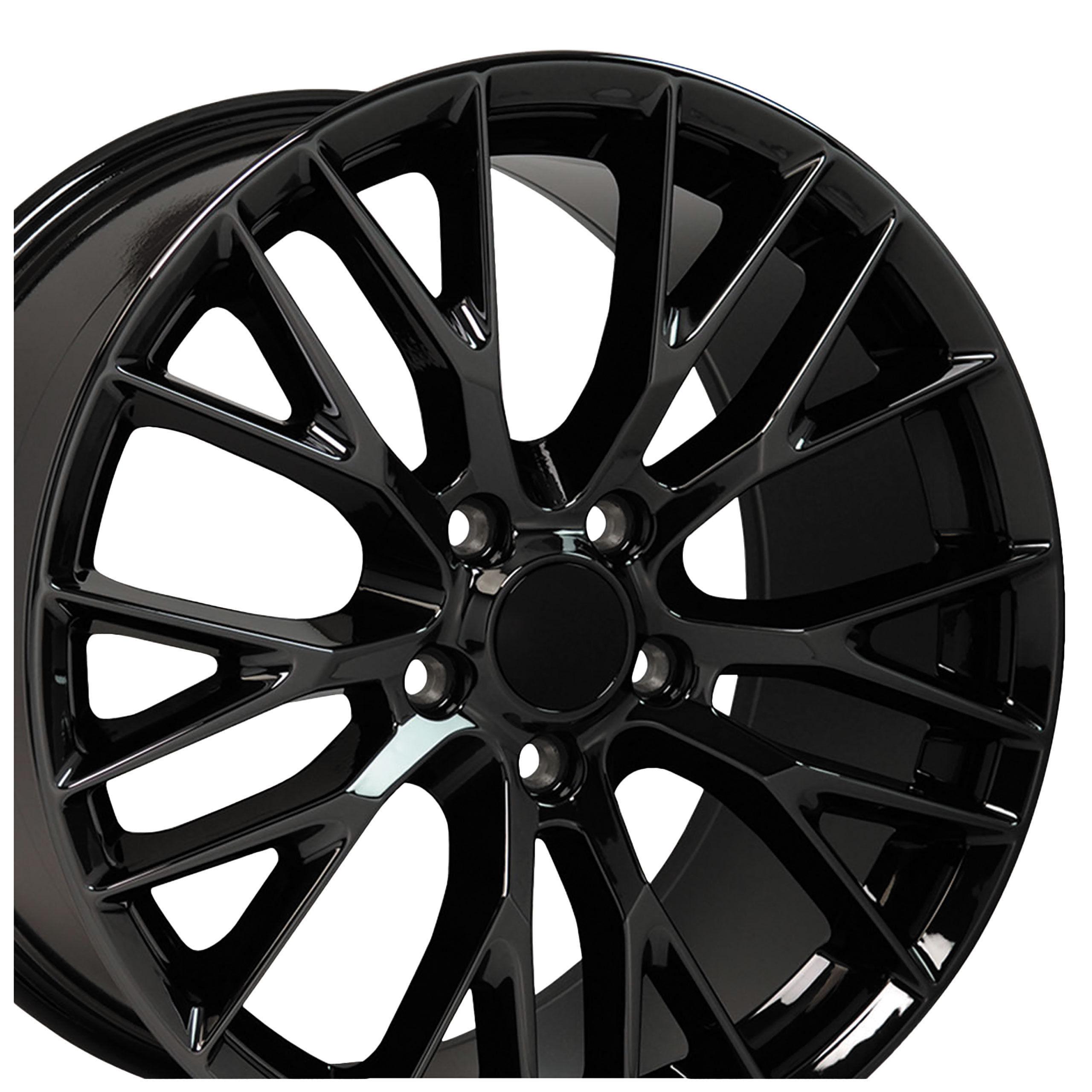 2006-2019 Chevrolet Corvette C7 Z06 Style Gloss Black Wheel 20x12 59mm Offset - Auto Accessories of America