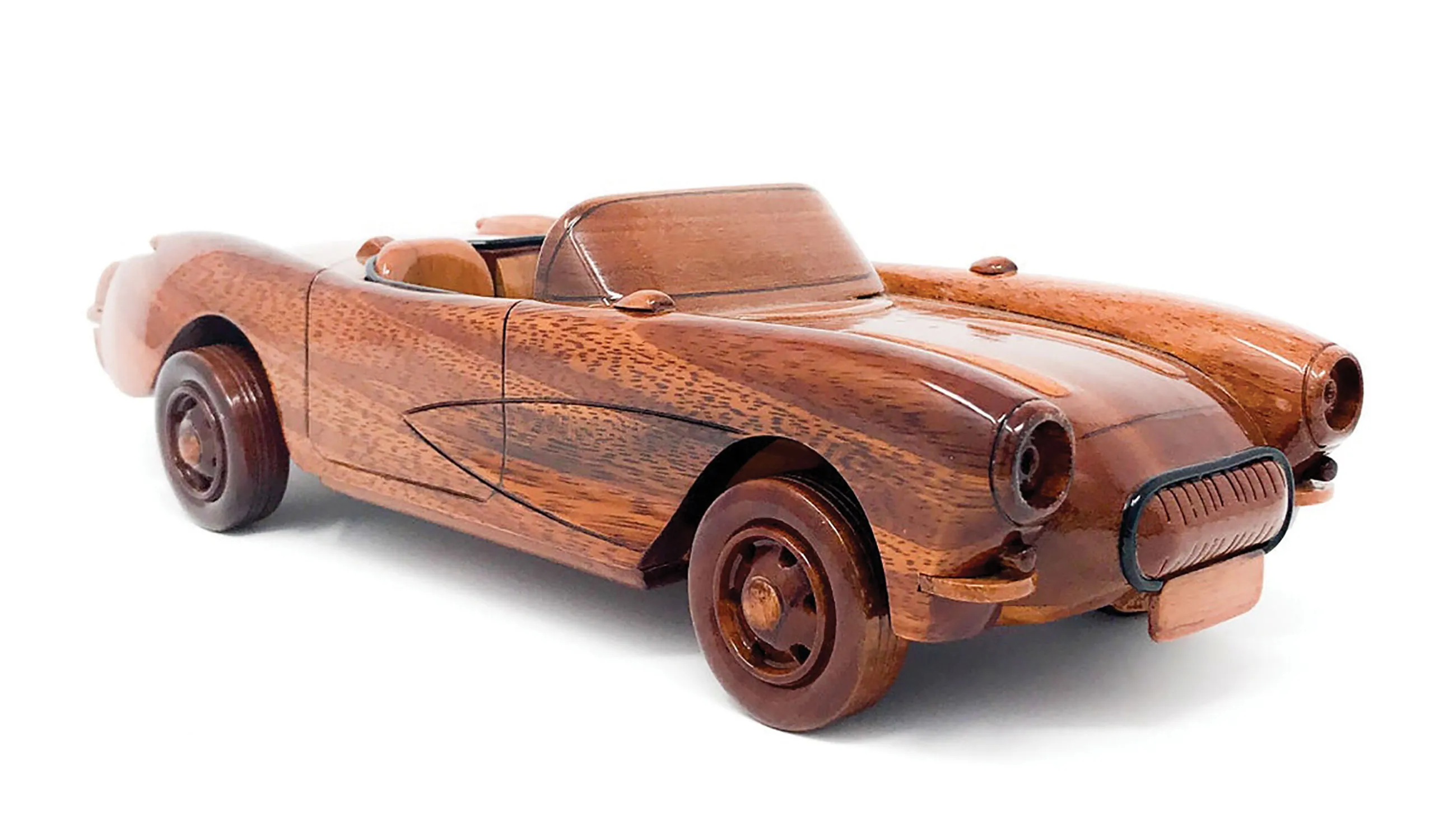 C1 1956-1957 Chevrolet Corvette Hand Crafted And Assembled Mahogany Model - Auto Accessories of America