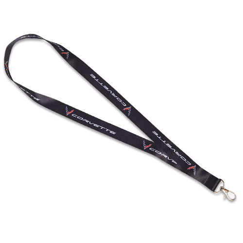 C8 2020-2024 Chevrolet Corvette Corvette Script Alternating W/C8 Logo Lanyard - Auto Accessories of America