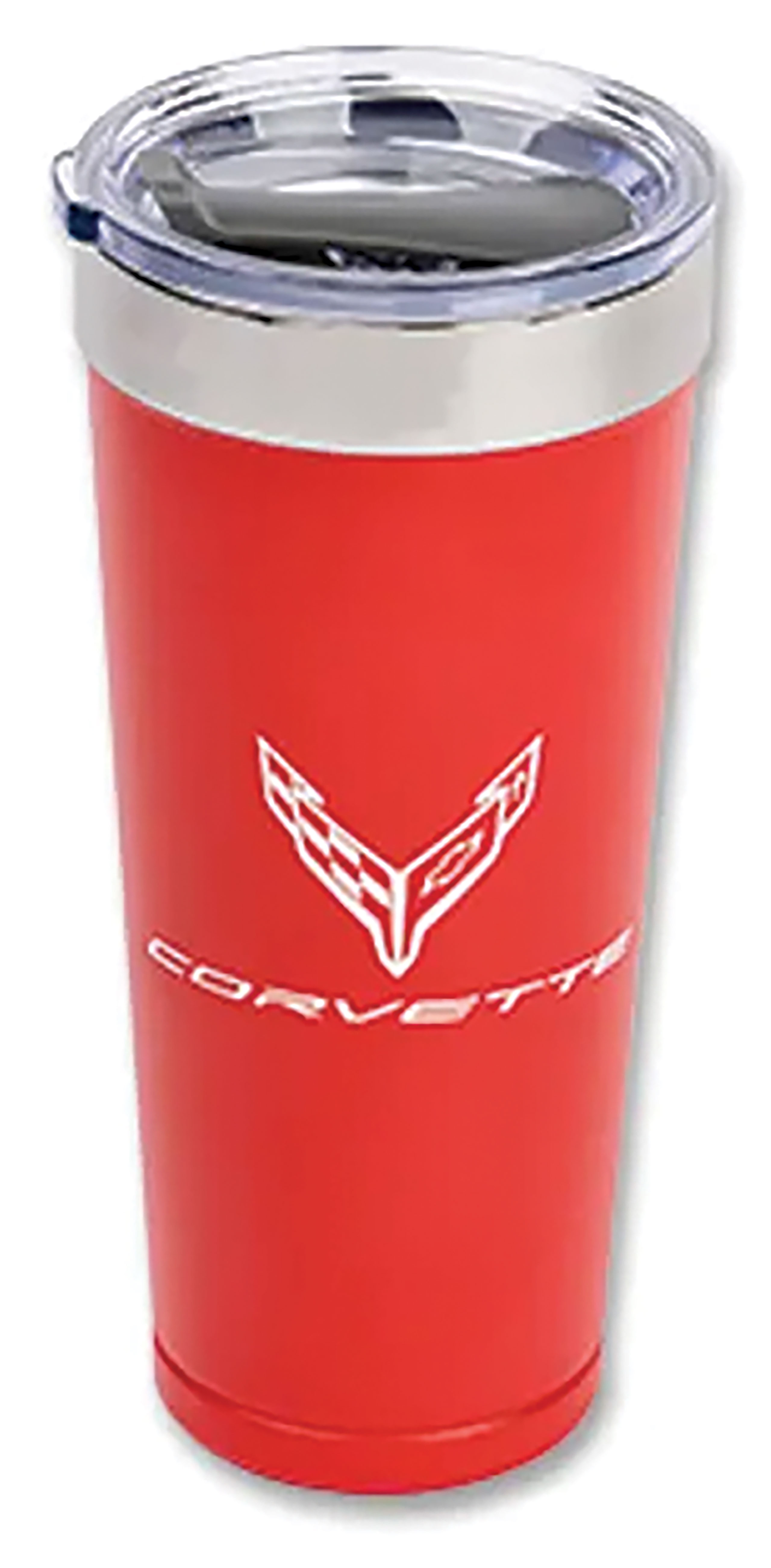 C8 2020-2024 Chevrolet Corvette Double Wall Polar Travel Tumbler W/Copper Vacuum Insulation - Red - Auto Accessories of America