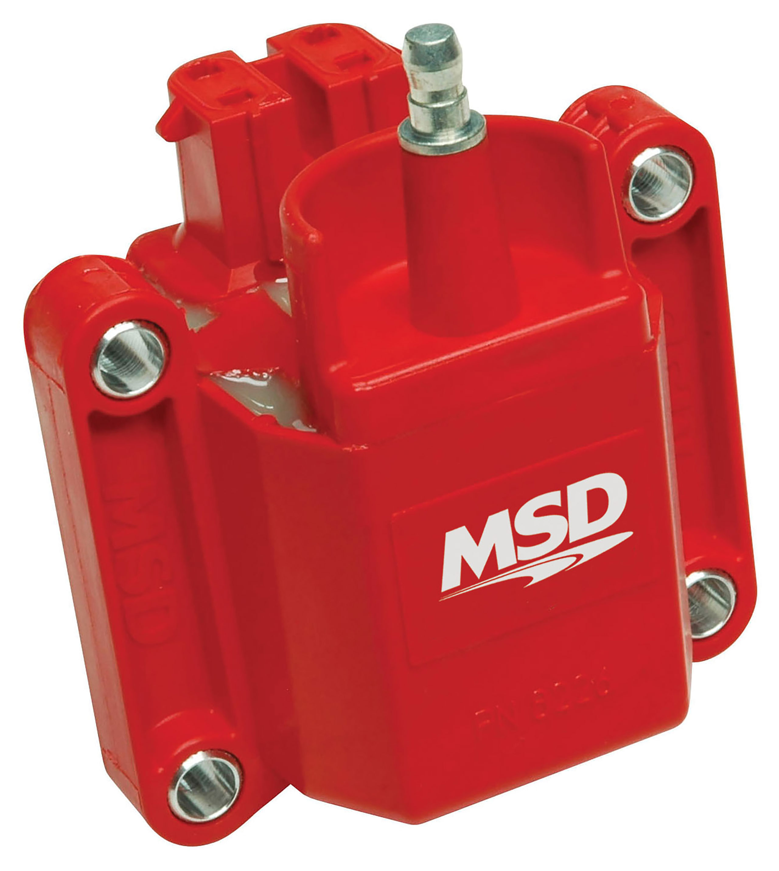 C4 1988-1995 Chevrolet Corvette Ignition Coil Dual Connector, Red, GM Dual Connector Coil - 8226 - MSD