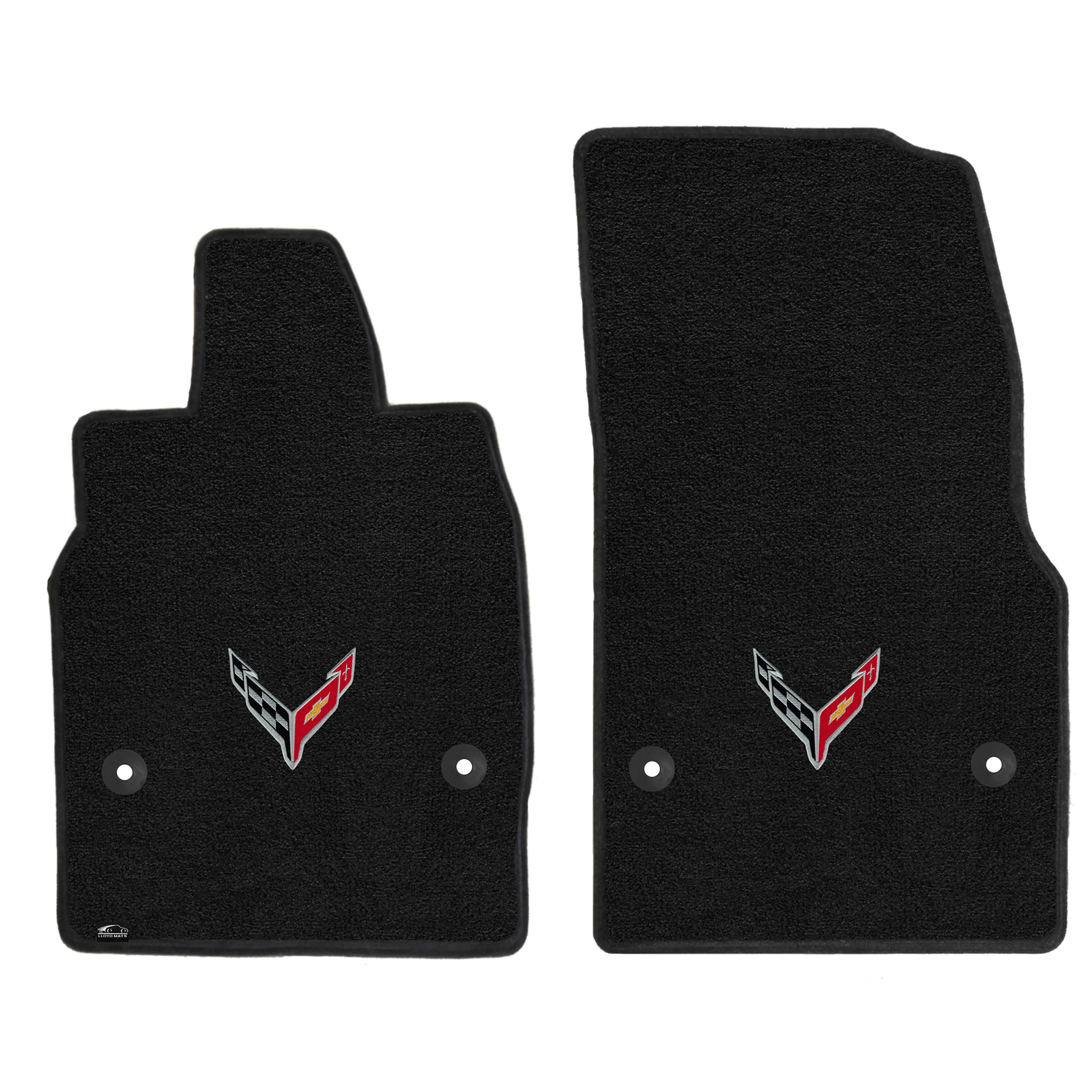 C8 20202024 Chevrolet Corvette Floor Mats W/C8 Cross Flags Logo