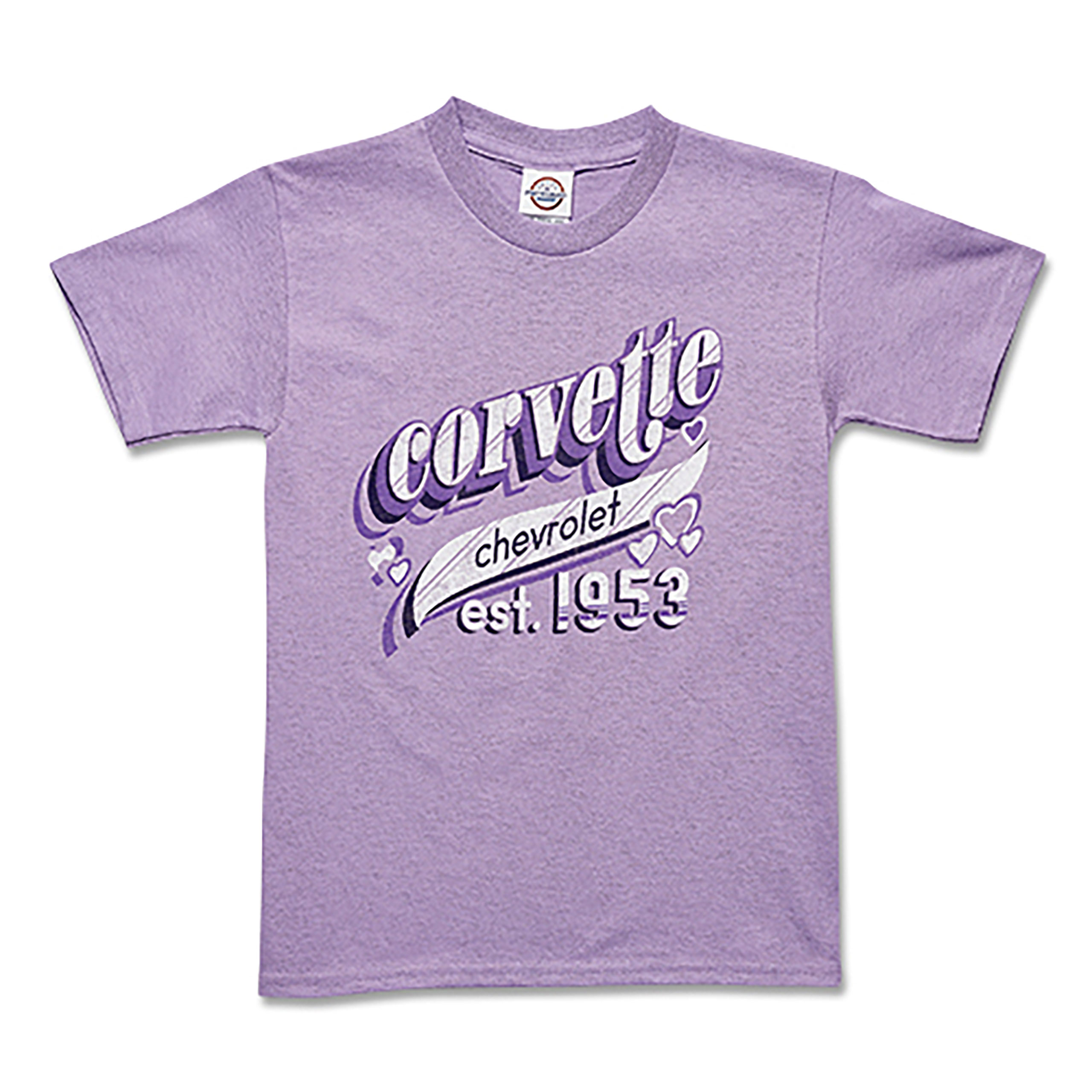 1953-2022 Chevrolet Corvette Youth Girls T-Shirt Corvette Love - Auto Accessories Of America