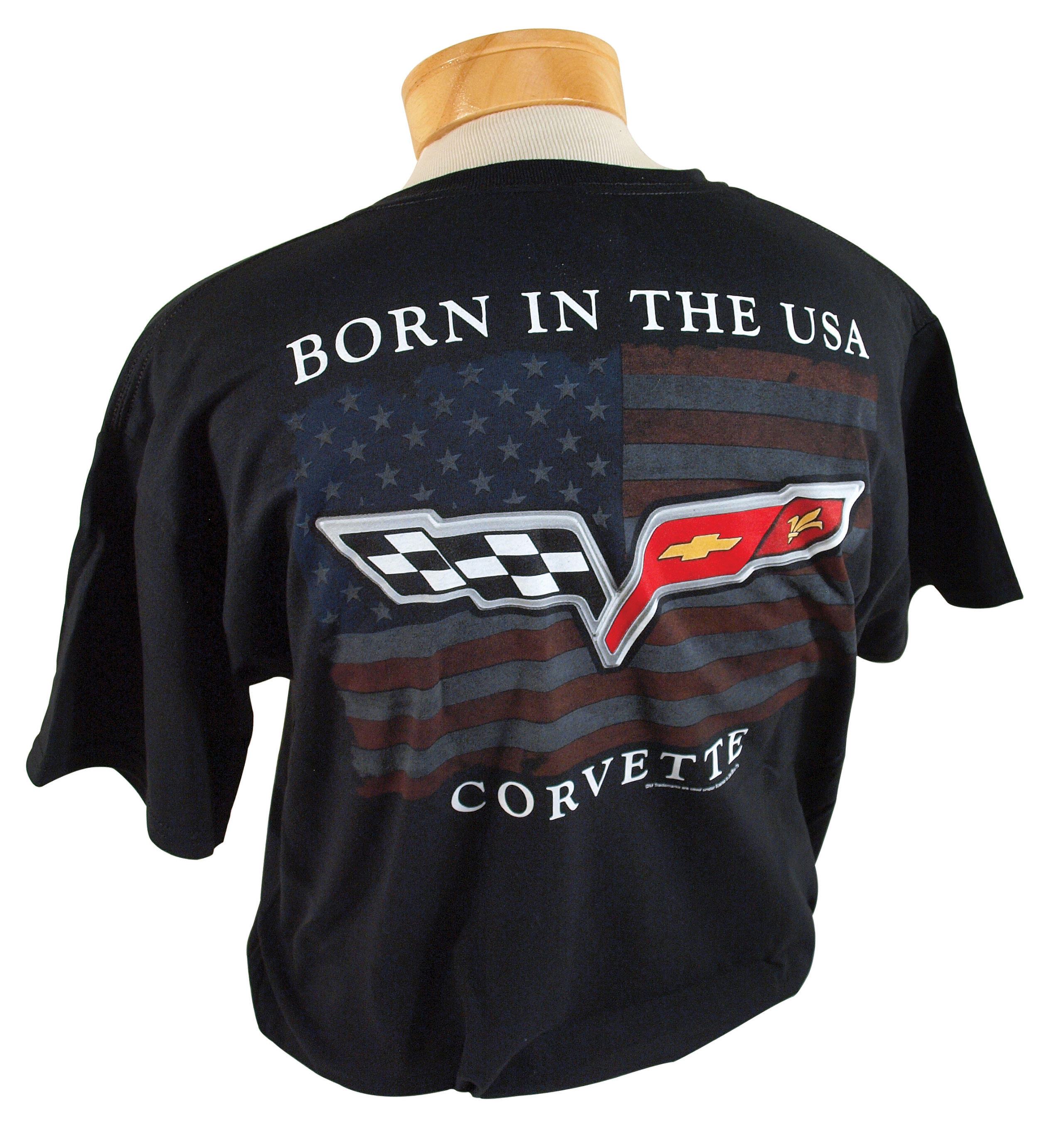 C6 2005-2013 Chevrolet Corvette T-Shirt. Born In The USA Black XL - Auto Accessories of America