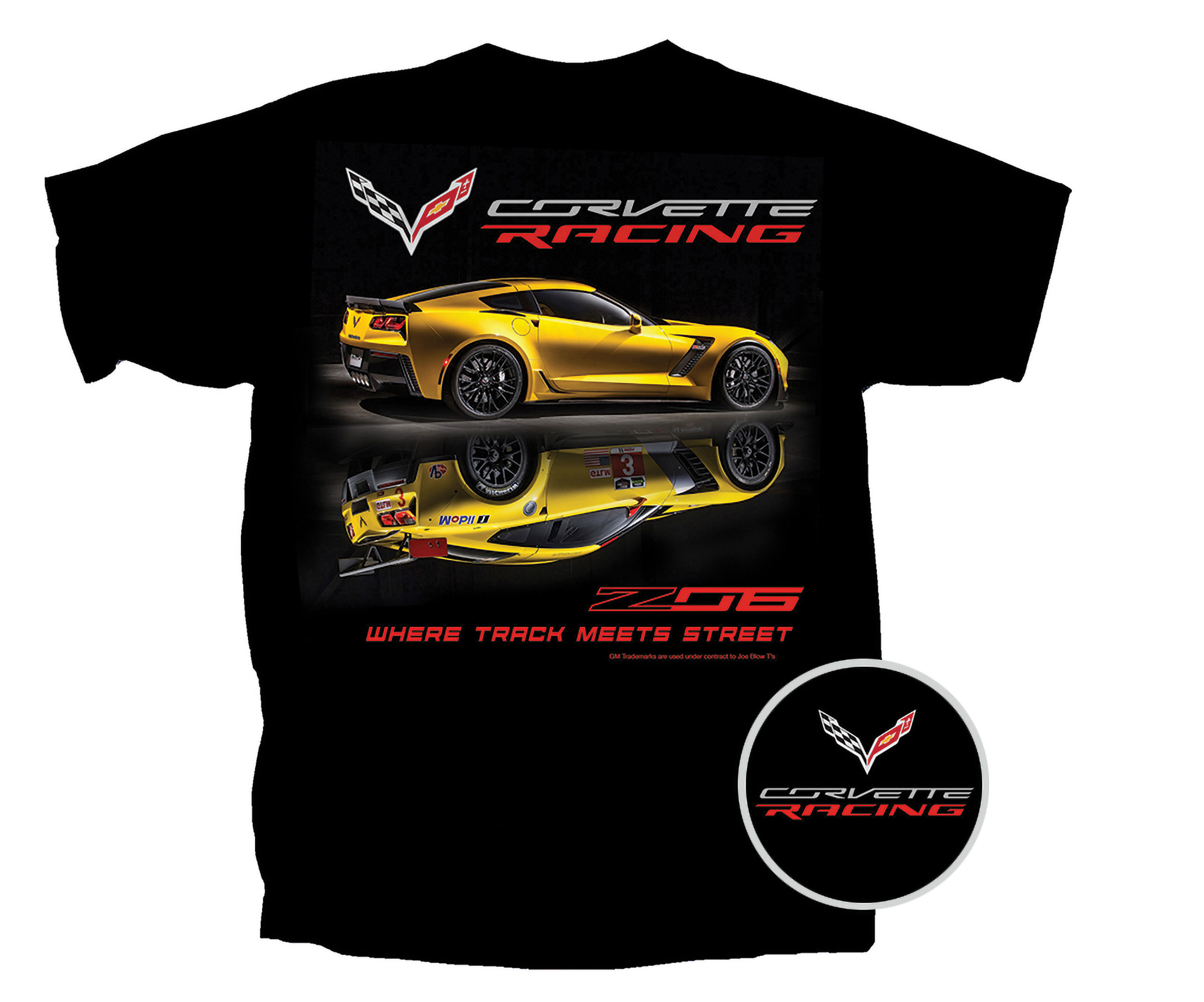 C7 2014-2019 Chevrolet Corvette T-Shirt - C7 Z06 Racing W/Logo - Black - 2XL - Auto Accessories of America
