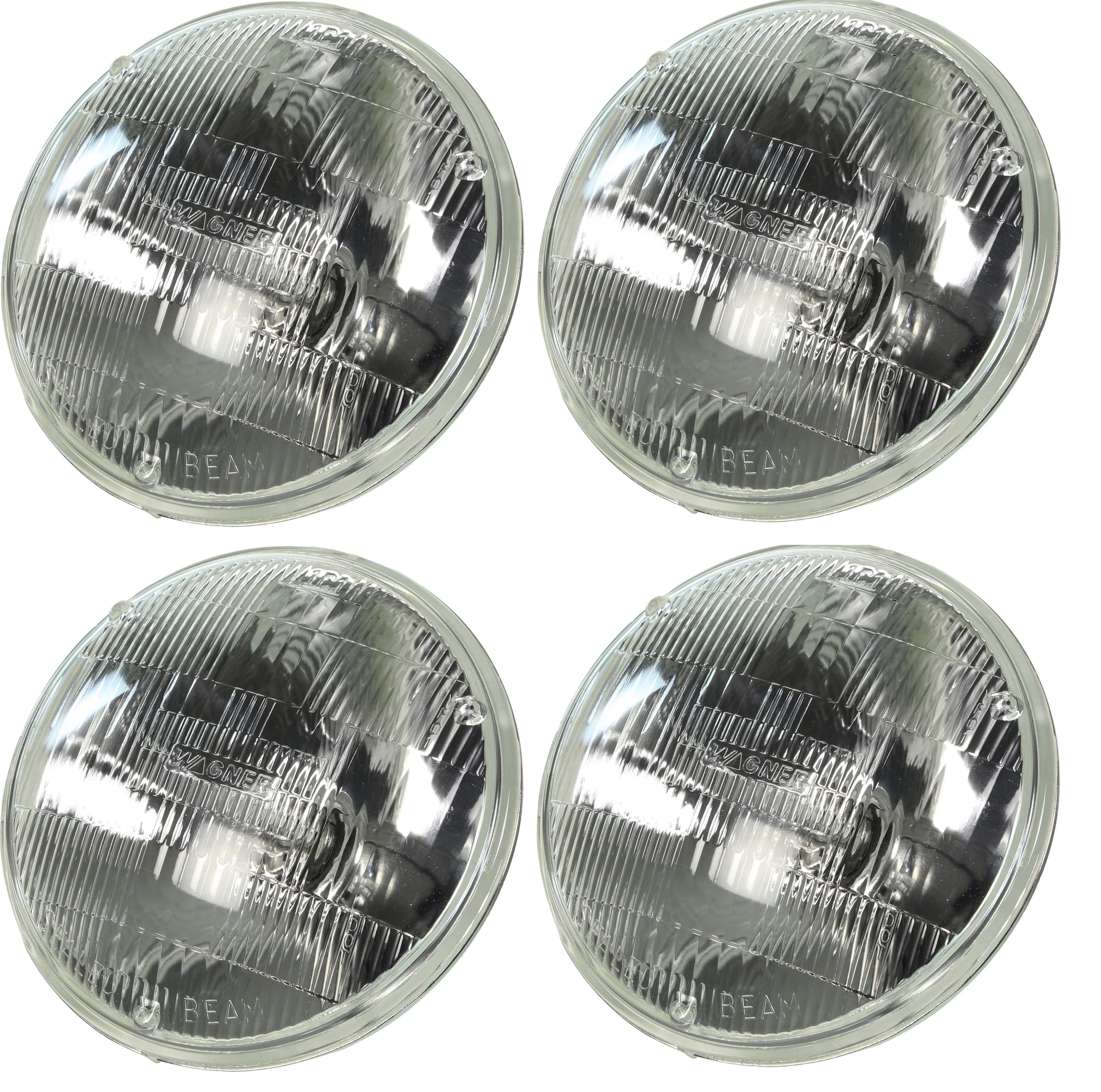 1958-1982 Chevrolet Corvette Halogen Headlight Bulb Kit - Pair of High Beams & Pair of Low Beams - Auto Accessories Of America