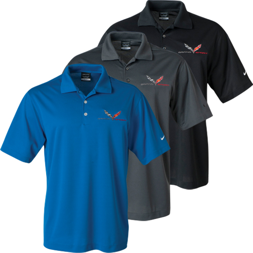 C7 2017-2019 Chevrolet Corvette Men's Nike Dri-FIT Polo W/C7 Grand Sport Logo - Choose Color - Auto Accessories Of America