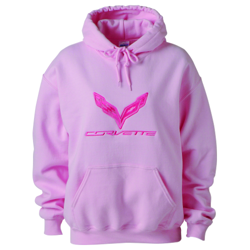 C7 2014-2019 Chevrolet Corvette Ladies Hooded Sweatshirt W/Embroidered C7 Logo - Auto Accessories Of America