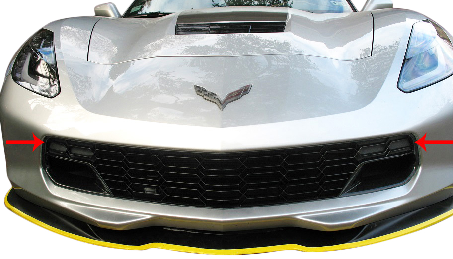 C7 2014-2019 Chevrolet Corvette Z06 Style Front Grille - Carbon Flash - EOS