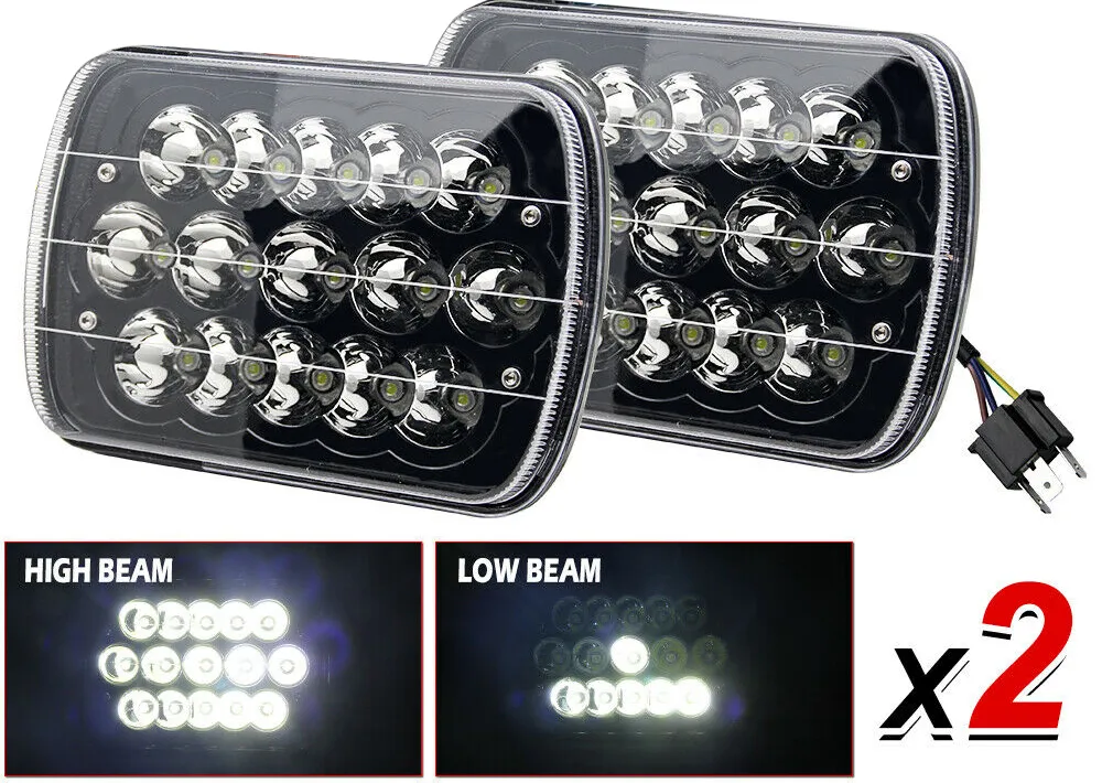 C4 1984-1996 Chevrolet Corvette Black LED Headlights - Hi-Lo Beam - Auto Accessories Of America