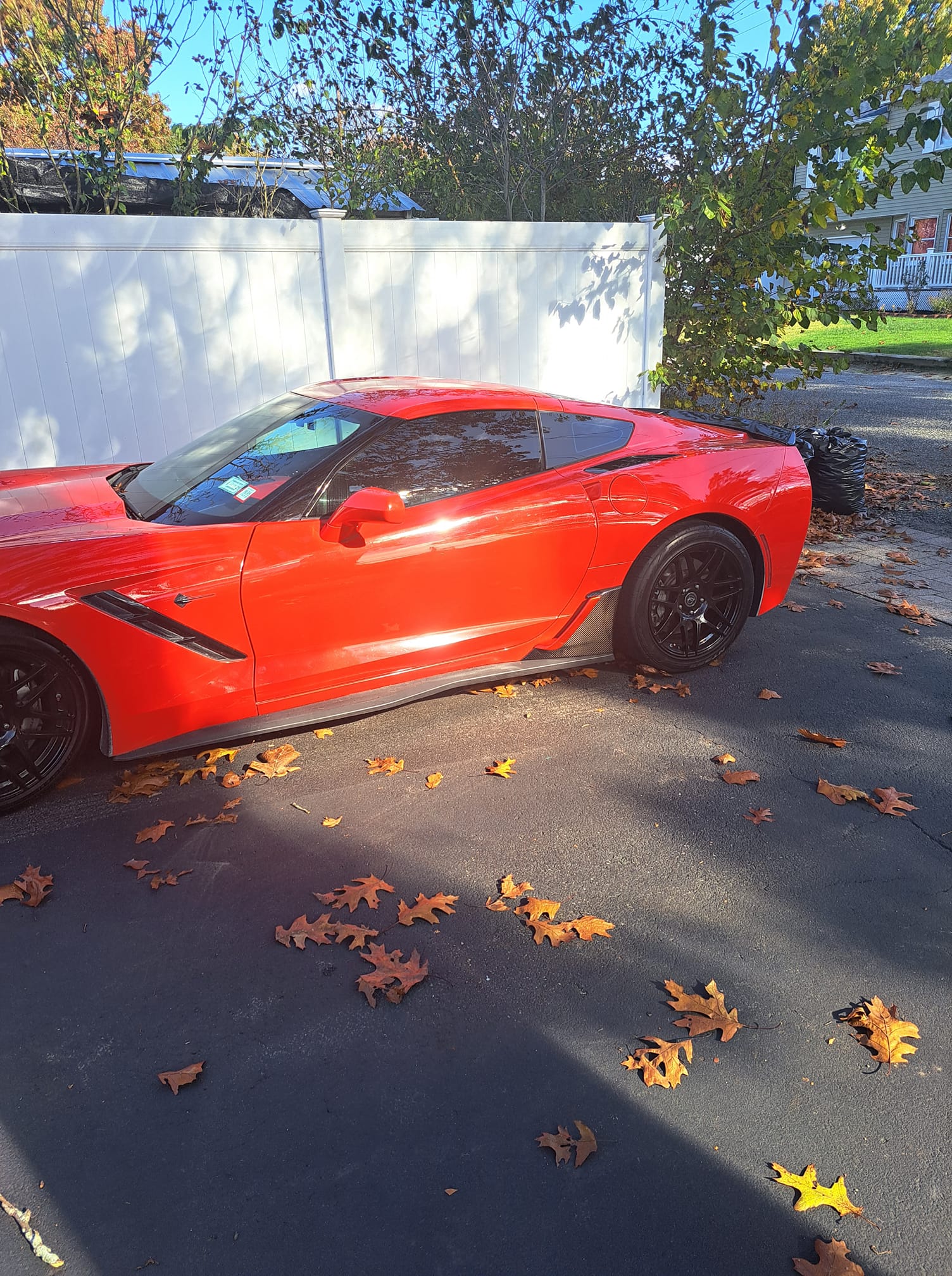 For Corvette C7 Stingray 2014-2019 GP Style Carbon Rear Wheel Trim
