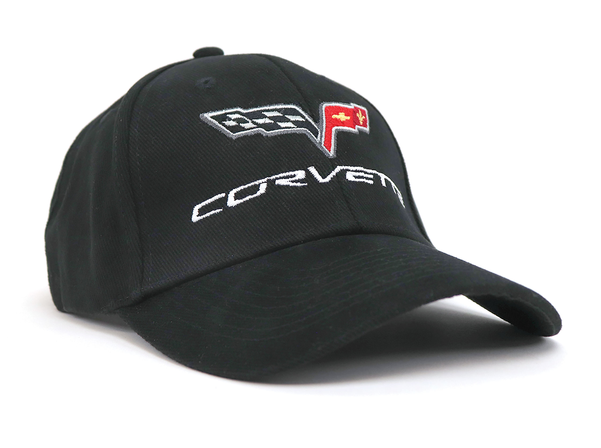 C6 2005-2013 Chevrolet Corvette Cap. Black W/C6 Logo - Solid Color - Auto Accessories of America