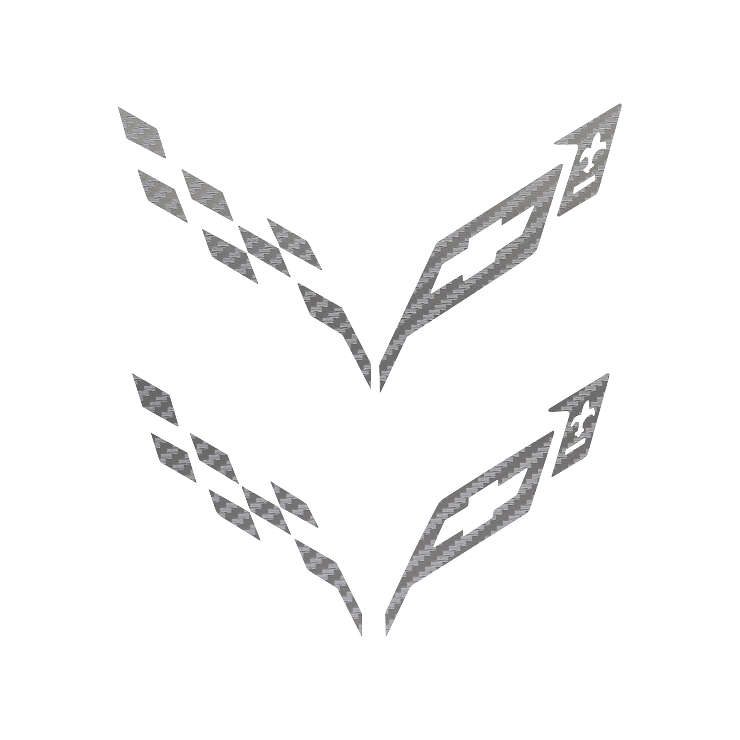 Corvette Emblem Front & Rear Gloss Black Cross Flags Emblems For - Foto 8