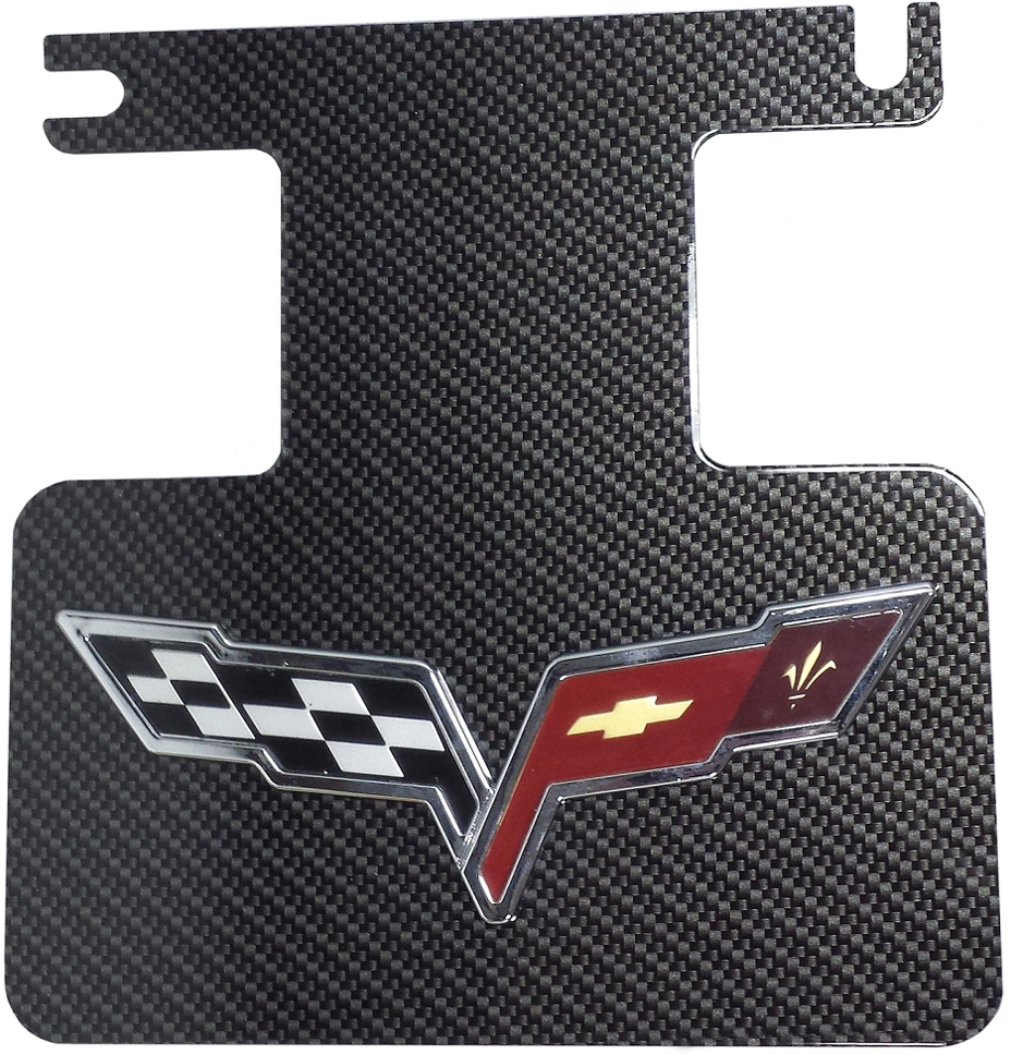 C6 2005-2013 Chevrolet Corvette Hydro Carbon Exhaust Plate With Logo - Choose Finish - Auto Accessories Of America