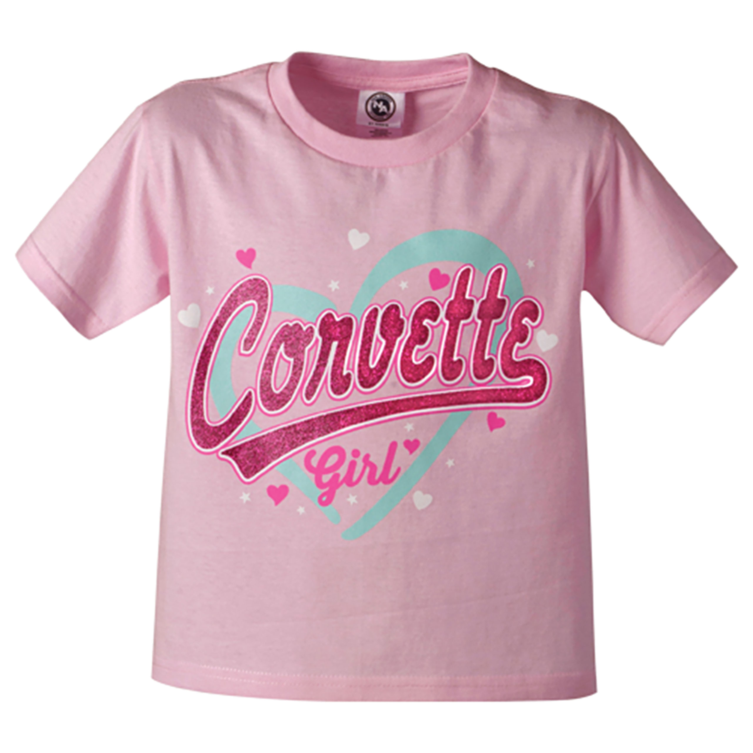 1953-2020 Chevrolet Corvette T-Shirt - Youth Corvette Girl - Pink Small - Auto Accessories of America