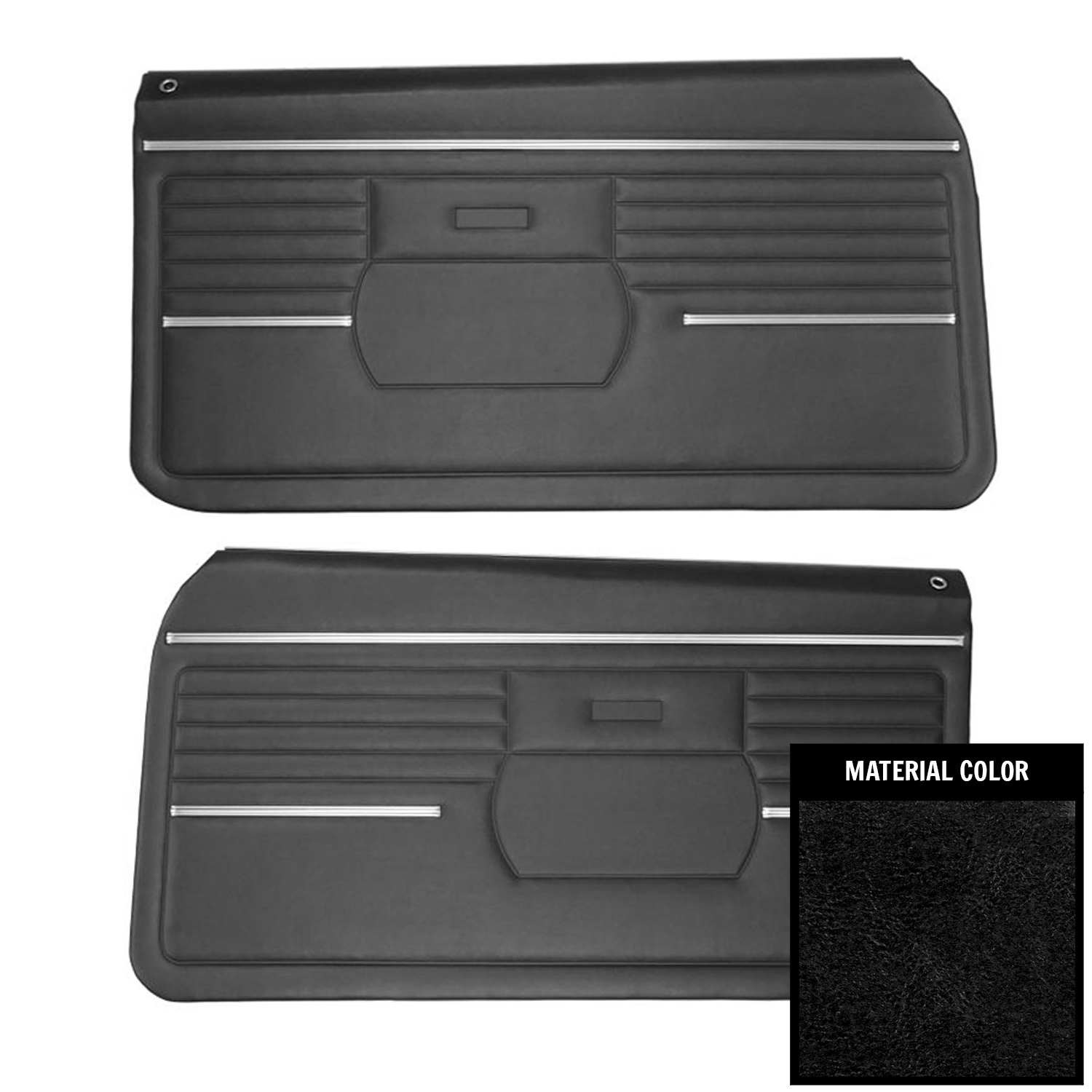 First Generation 1968 Chevrolet Camaro Standard Interior Pre-Assembled Door Panels - Choose Style & Color - PUI Interiors