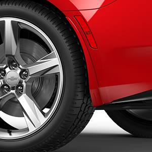 Sixth Generation 2016-2024 Chevrolet Camaro Rear Molded Splash Guards - Red Hot - 23436528 - General Motors