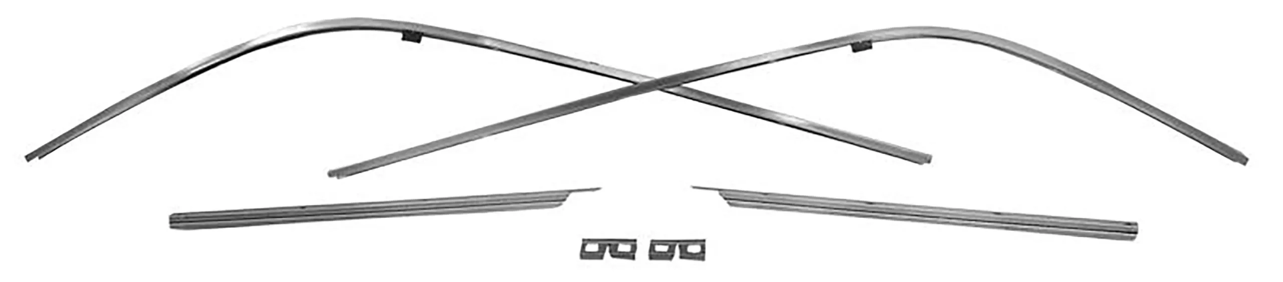First Generation 1967-1969 Chevrolet Camaro Roof Rail Weatherstripping Retainer Set - 1004C - Dynacorn