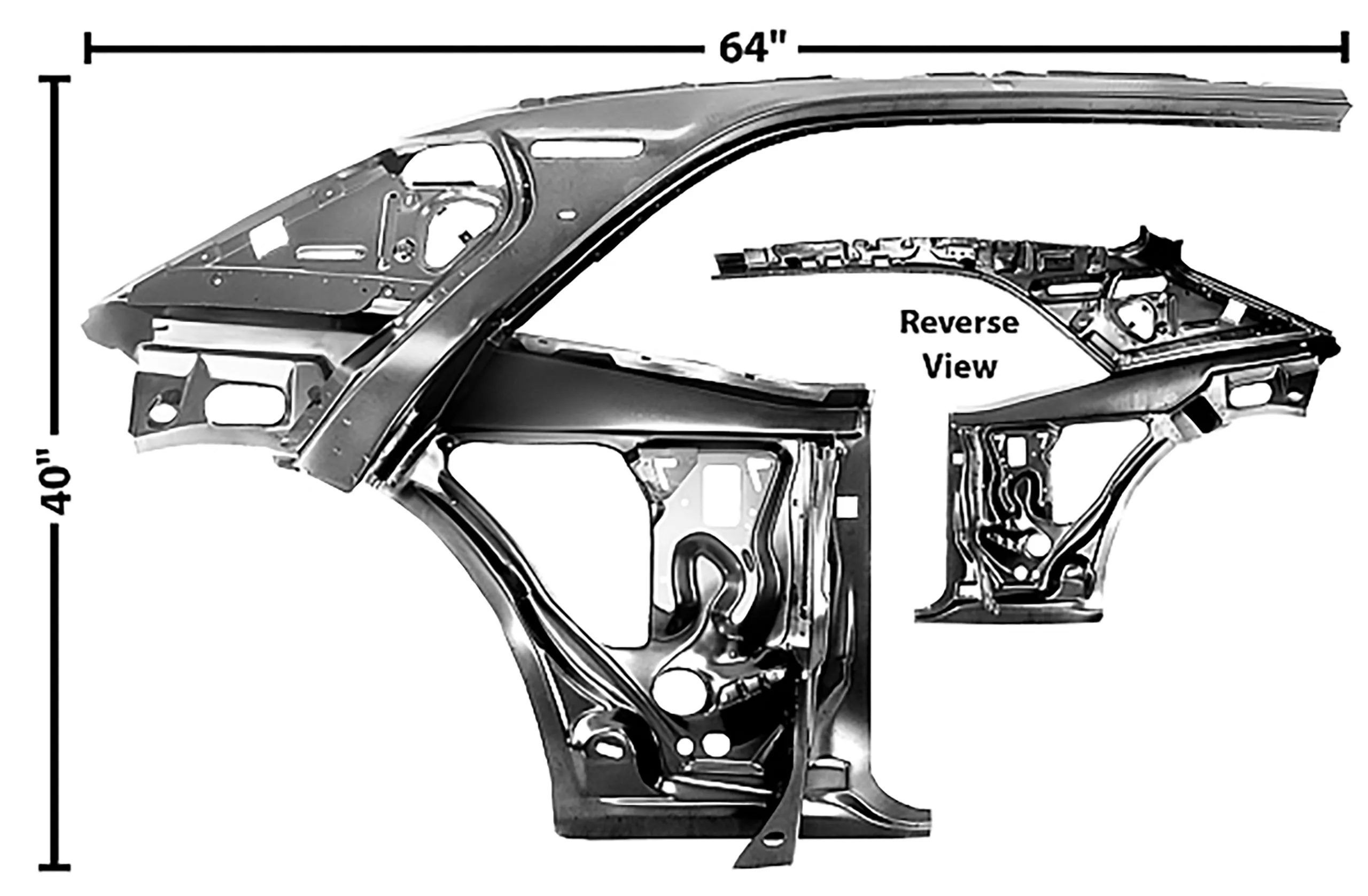 First Generation 1967-1969 Chevrolet Camaro Inner Quarter Panel/Door Frame, RH - 1023E - Dynacorn