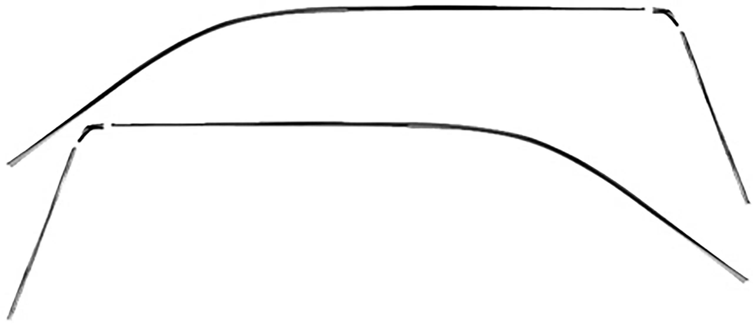 First Generation 1967-1969 Chevrolet Camaro Drip Rail Molding Kit - M1050A - Dynacorn