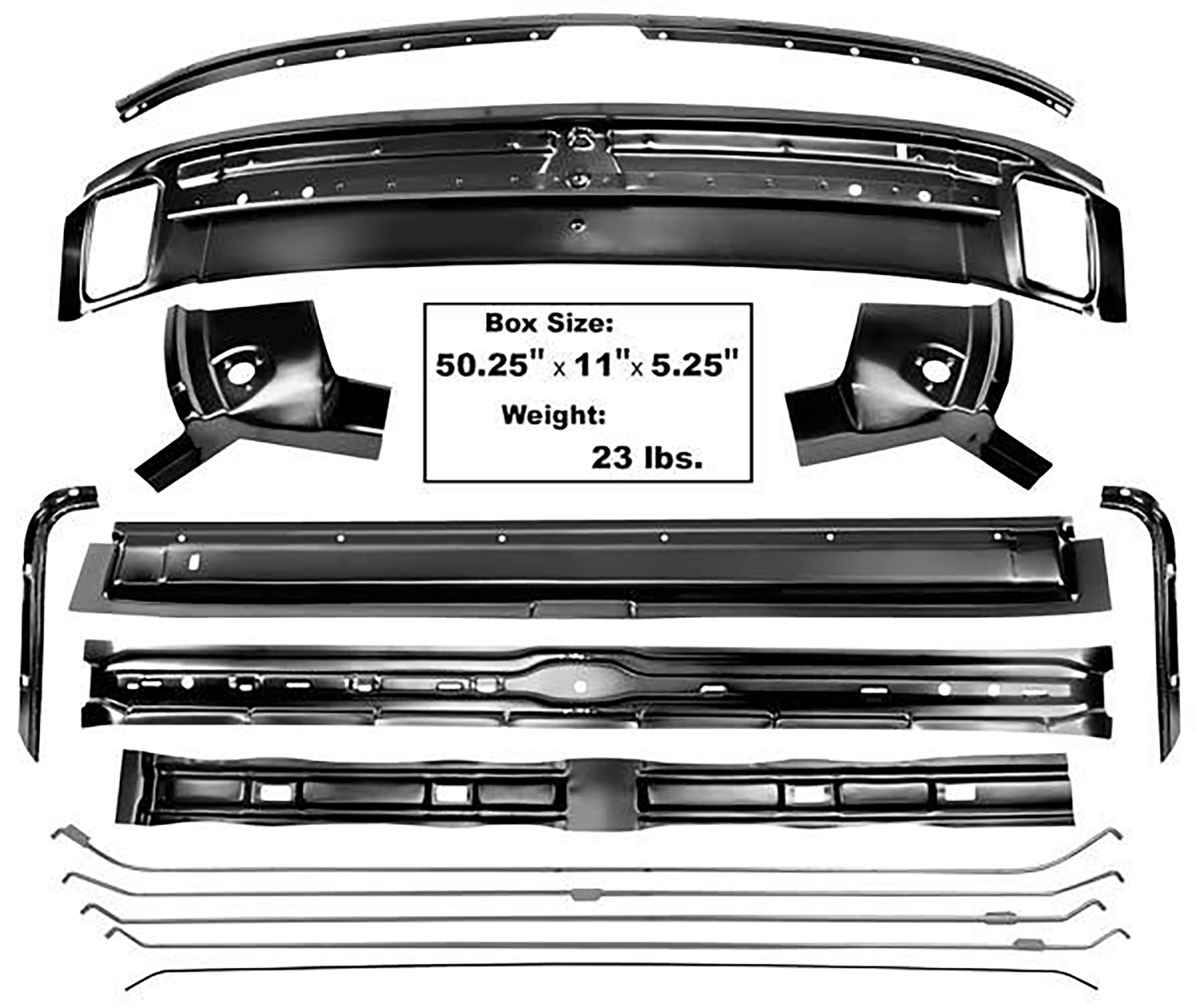 First Generation 1969 Chevrolet Camaro Roof Panel Brace And Bow Kit - 1004B - Dynacorn