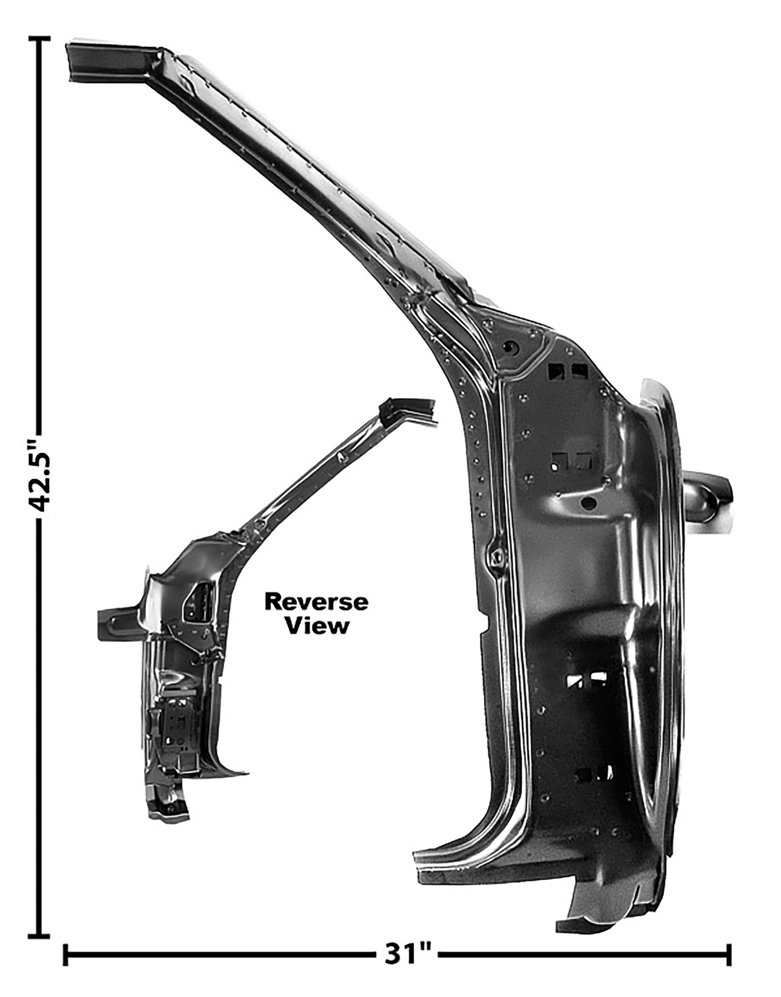 First Generation 1969 Chevrolet Camaro Inner Door Frame, RH - 1023C - Dynacorn
