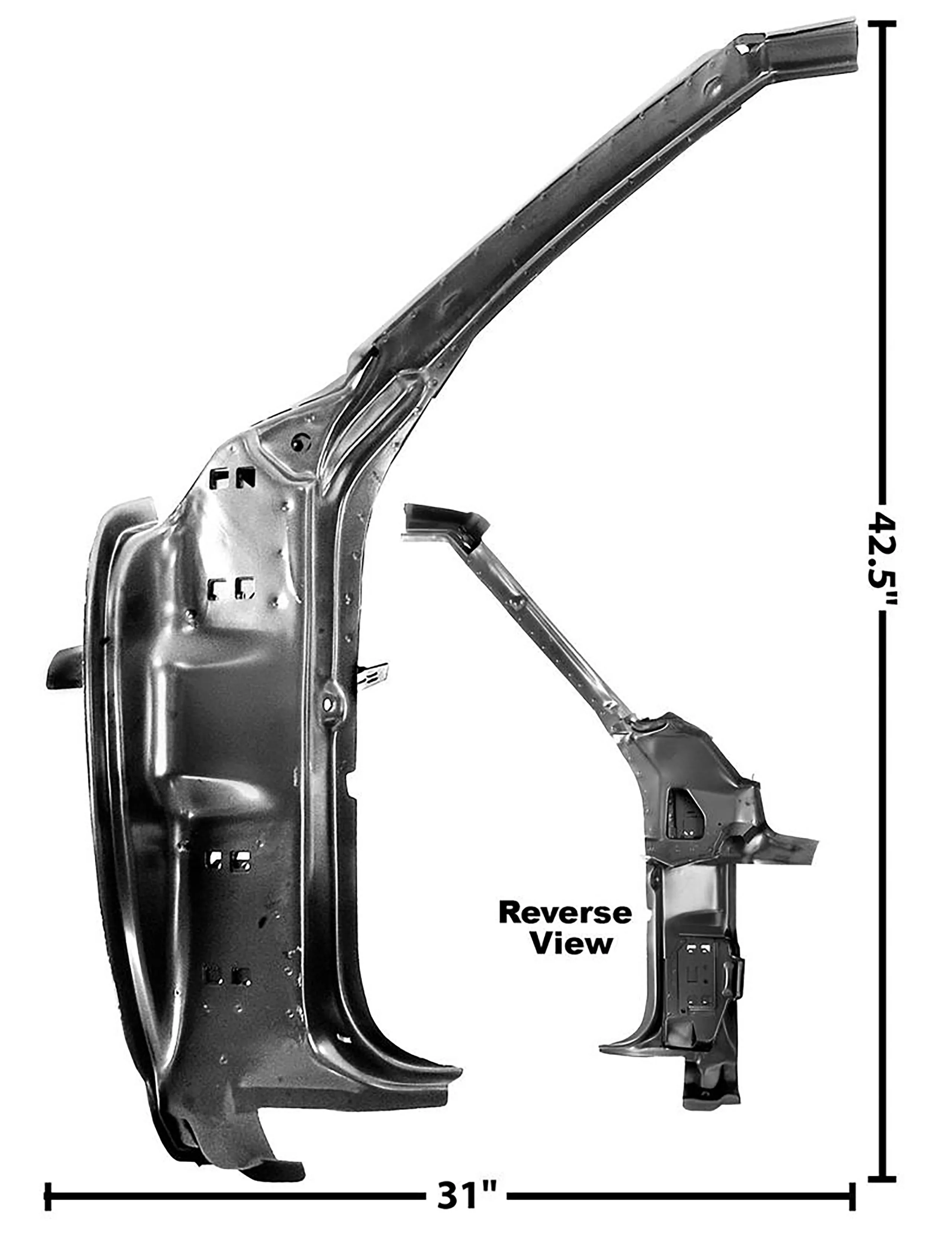 First Generation 1969 Chevrolet Camaro Inner Door Frame, LH - 1023D - Dynacorn
