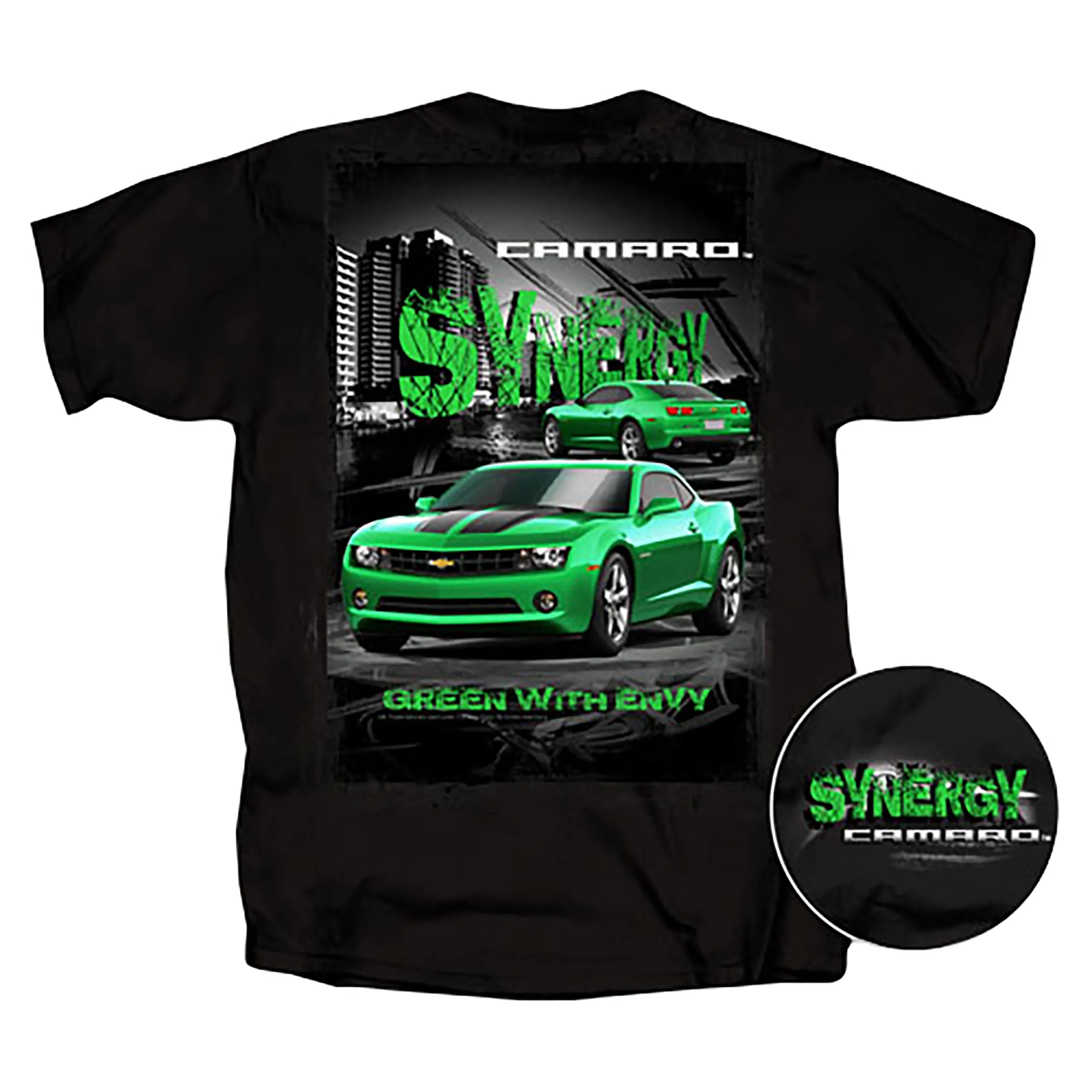 1967-2021 Chevrolet Camaro Green W/ Envy Synergy T-Shirt - Auto Accessories Of America