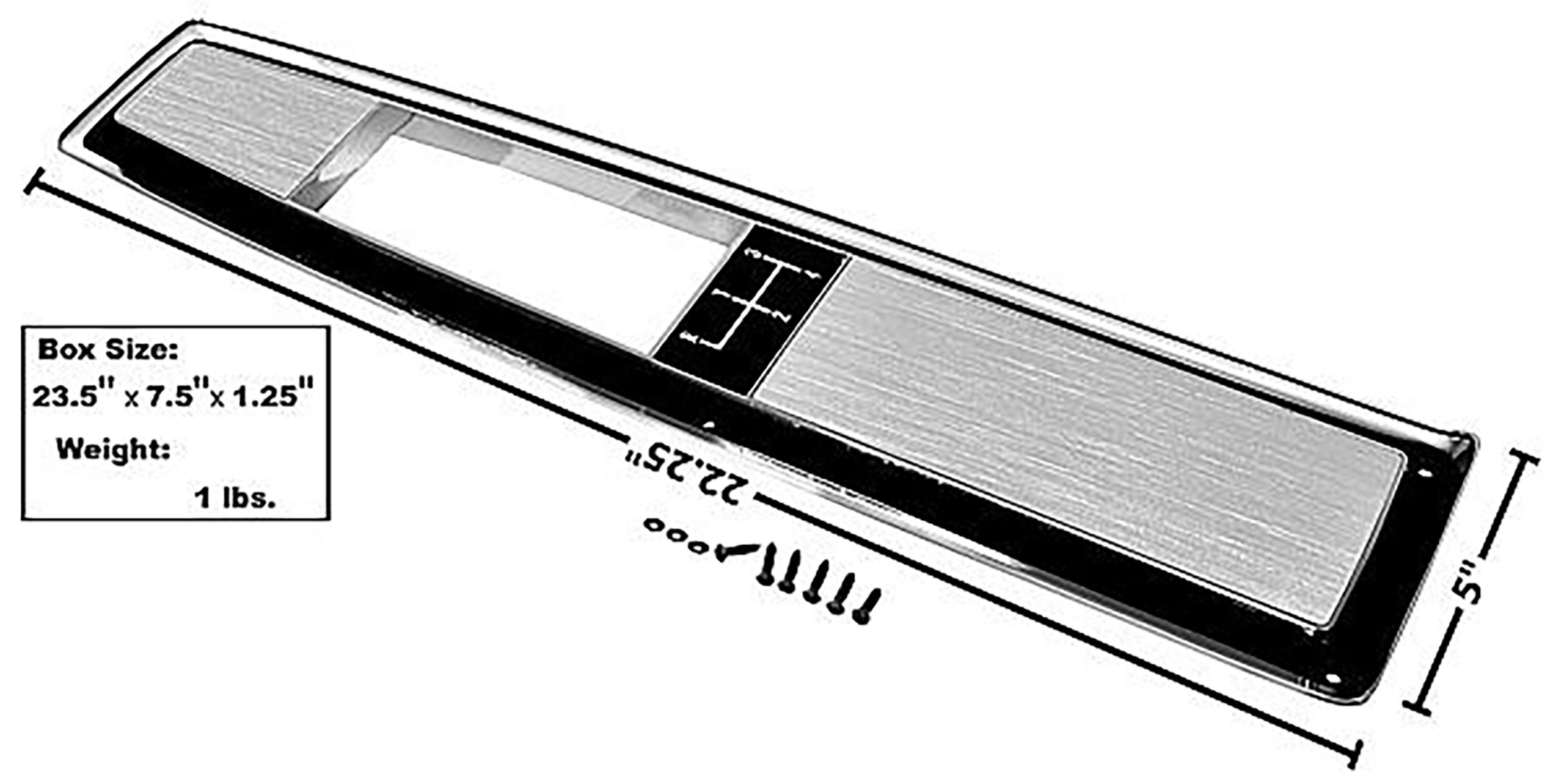 Second Generation 1968-1972 Chevrolet Chevelle 4-Speed Console Top Plate - 1499H - Dynacorn